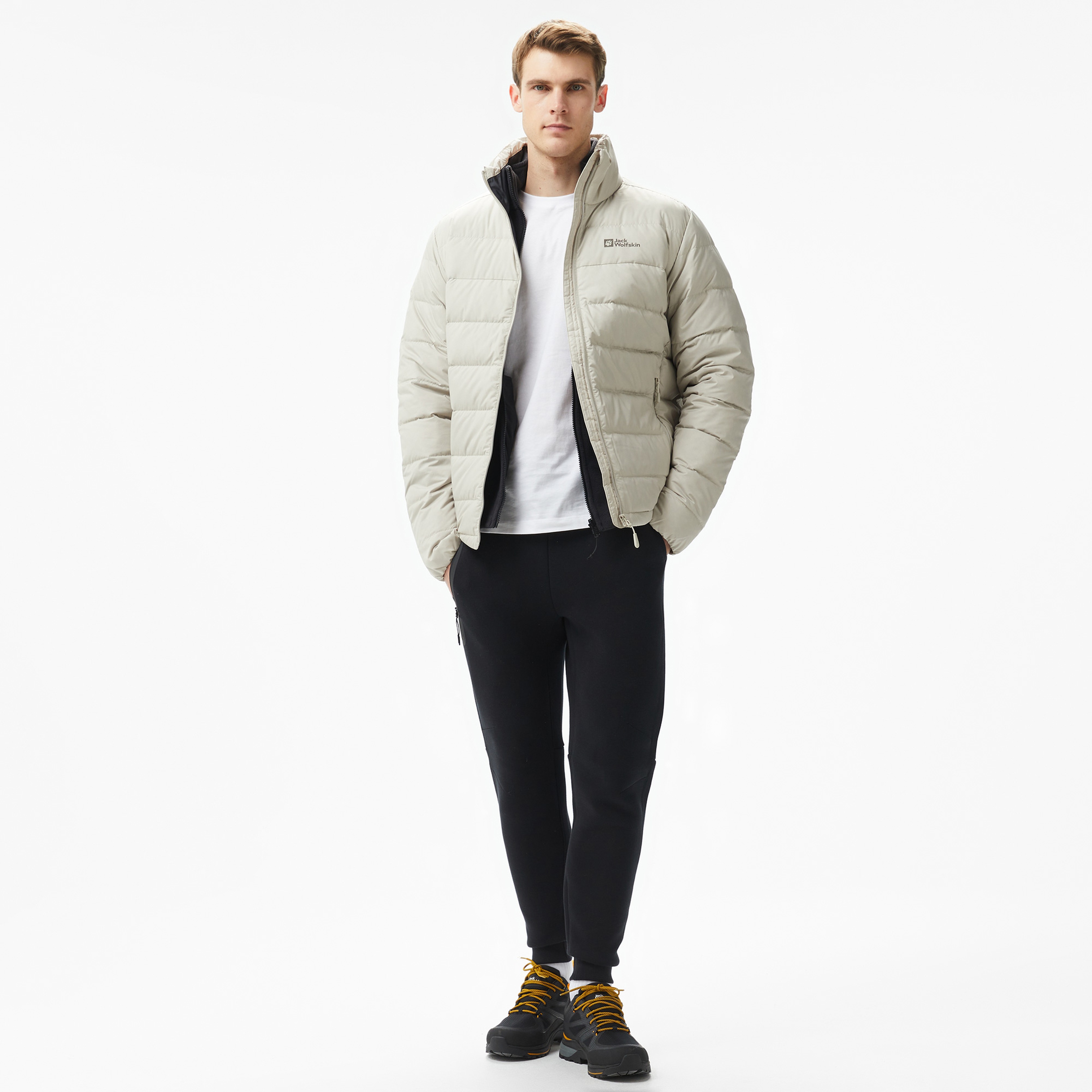 Jack Wolfskin Down Insulated Erkek Gri Ceket