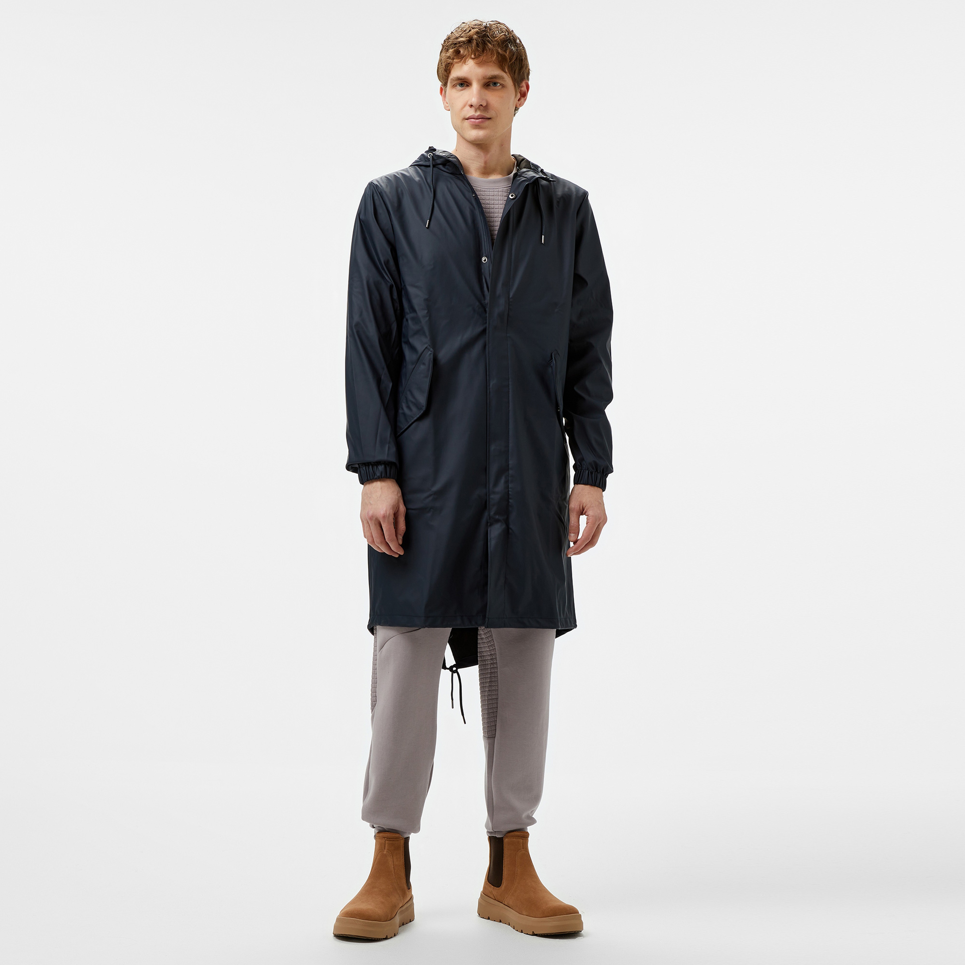 Rains Fishtail Parka W3 Kadın Lacivert Yağmurluk