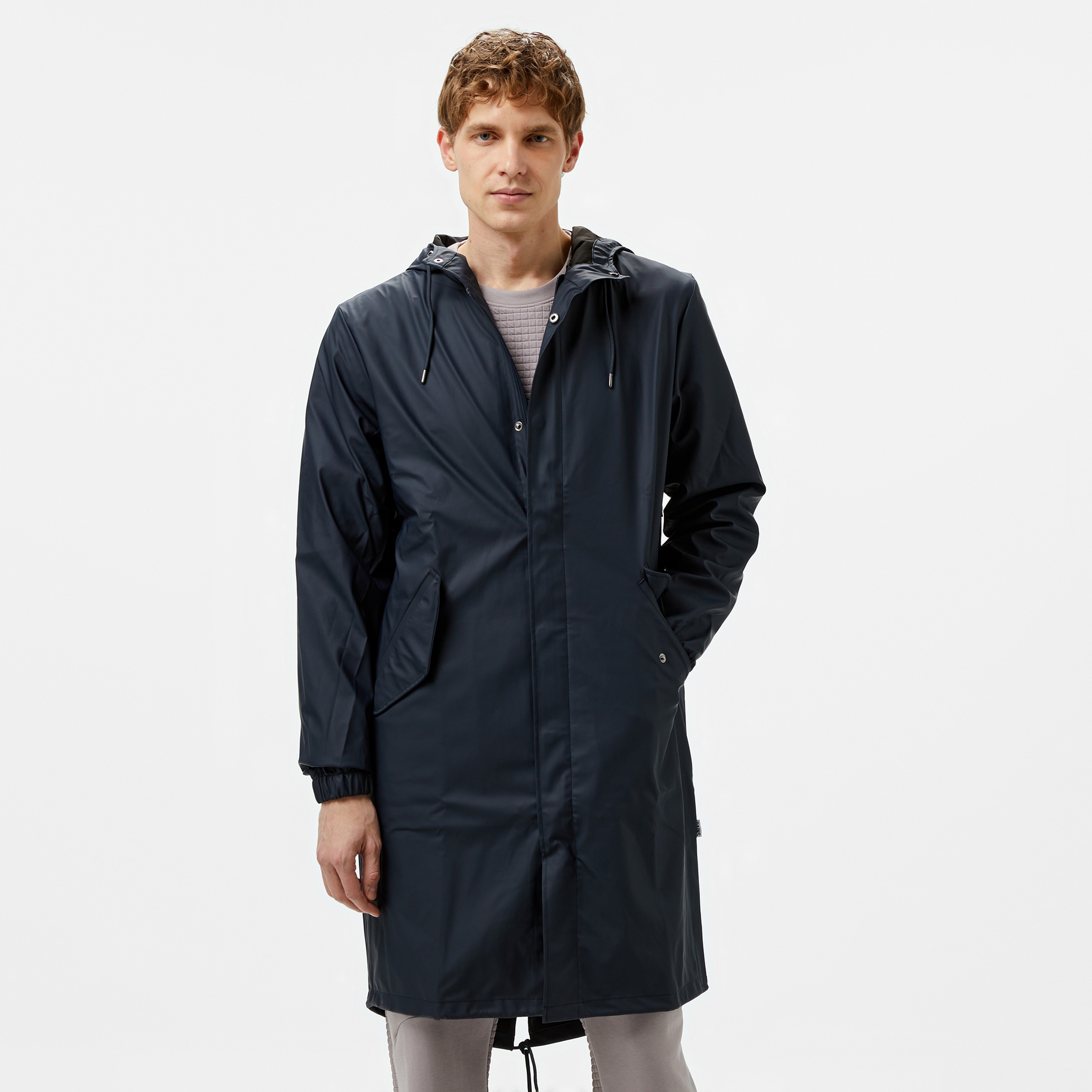 Rains Fishtail Parka W3 Kadın Lacivert Yağmurluk