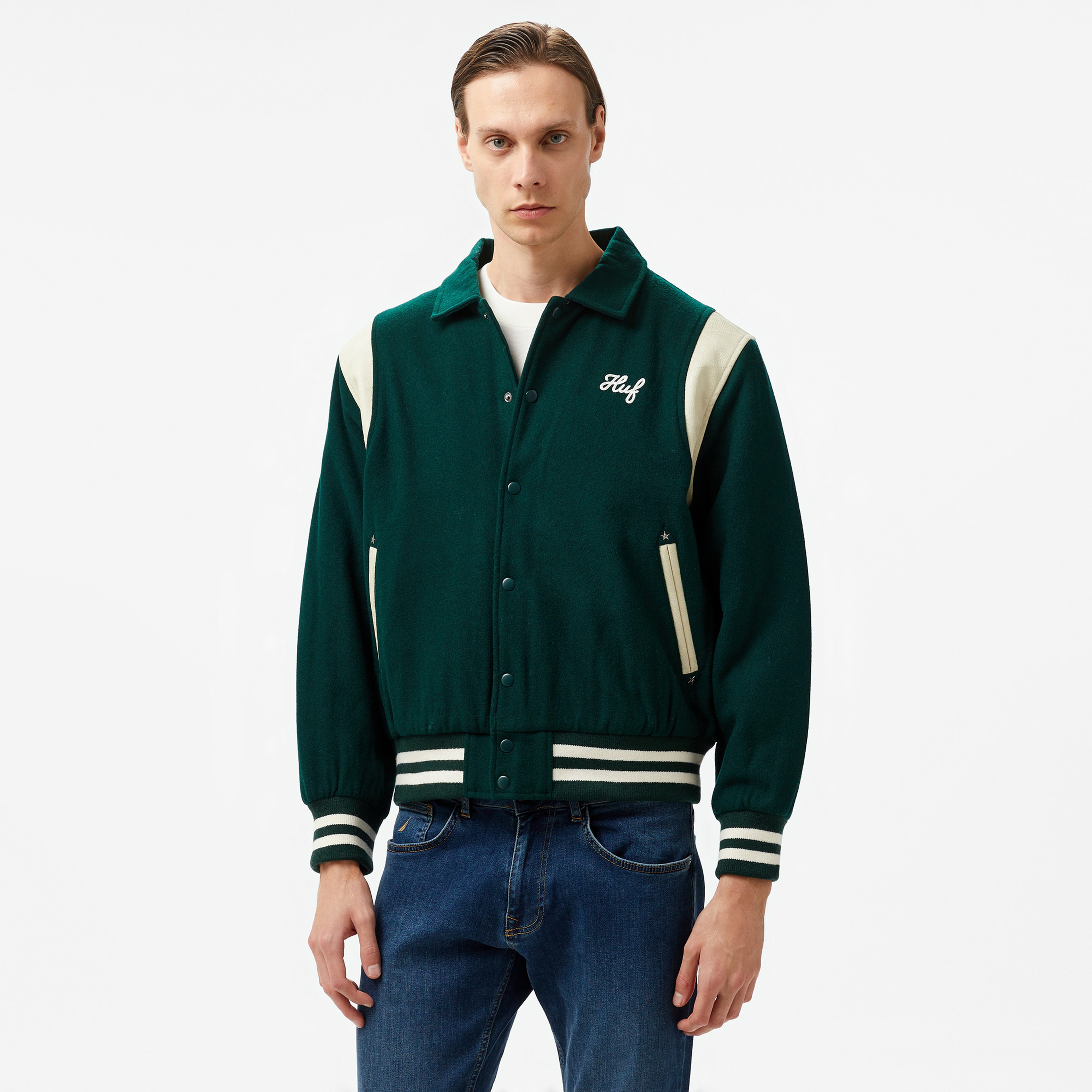 Huf Song Varsity Erkek Yeşil Ceket