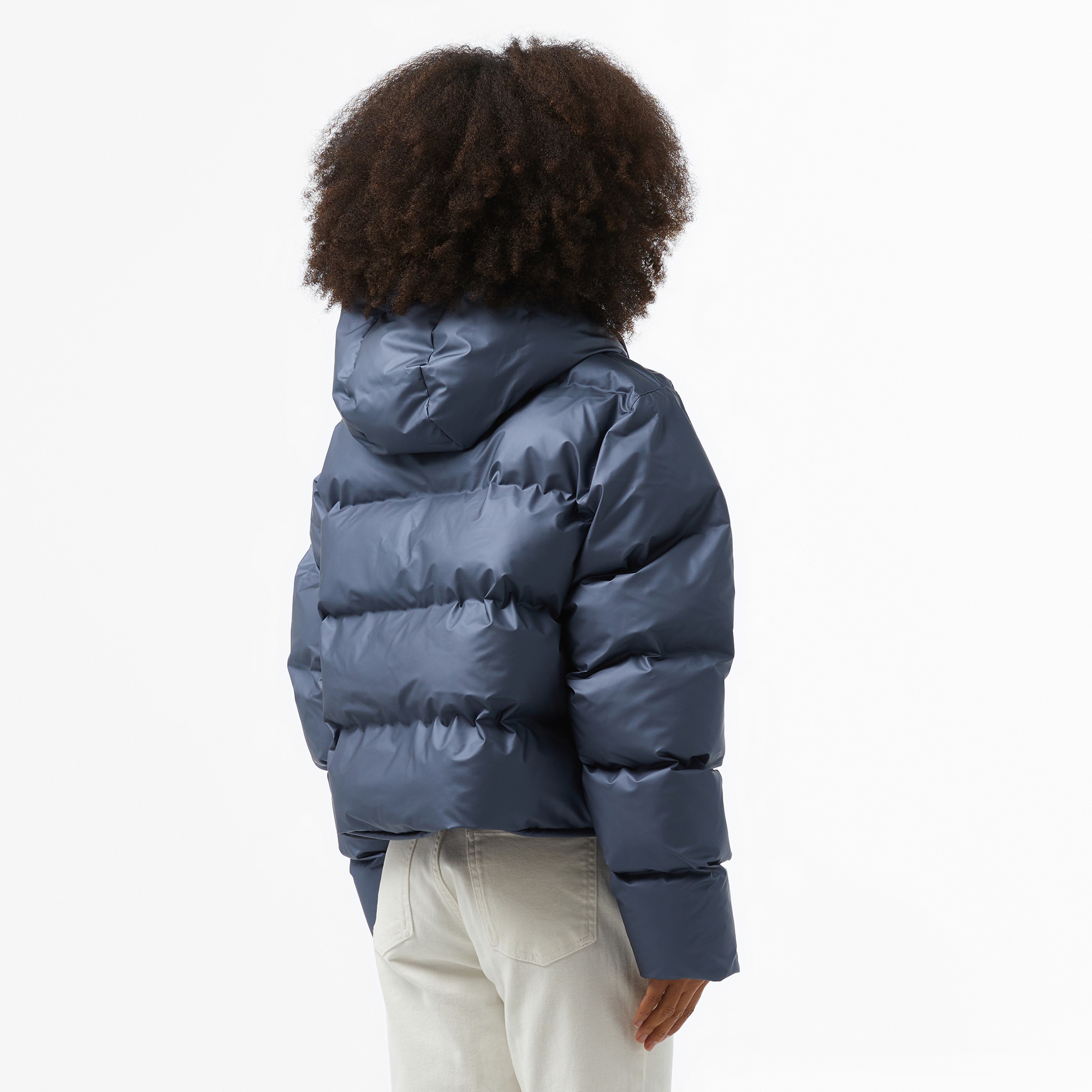Rains Alta Short Puffer Kadın Lacivert Mont