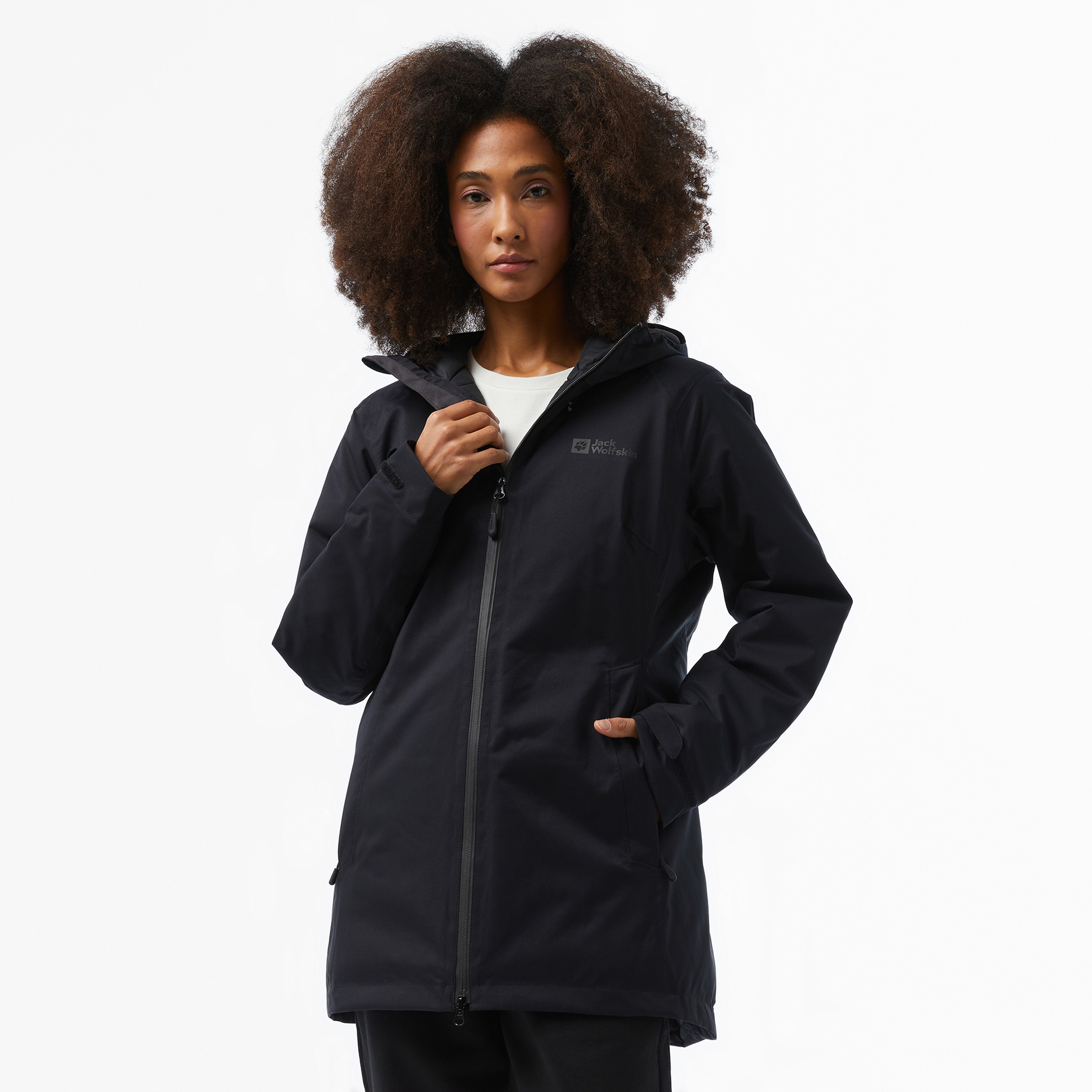 Jack Wolfskin Texapore Fiber Insulated Kadın Siyah Ceket