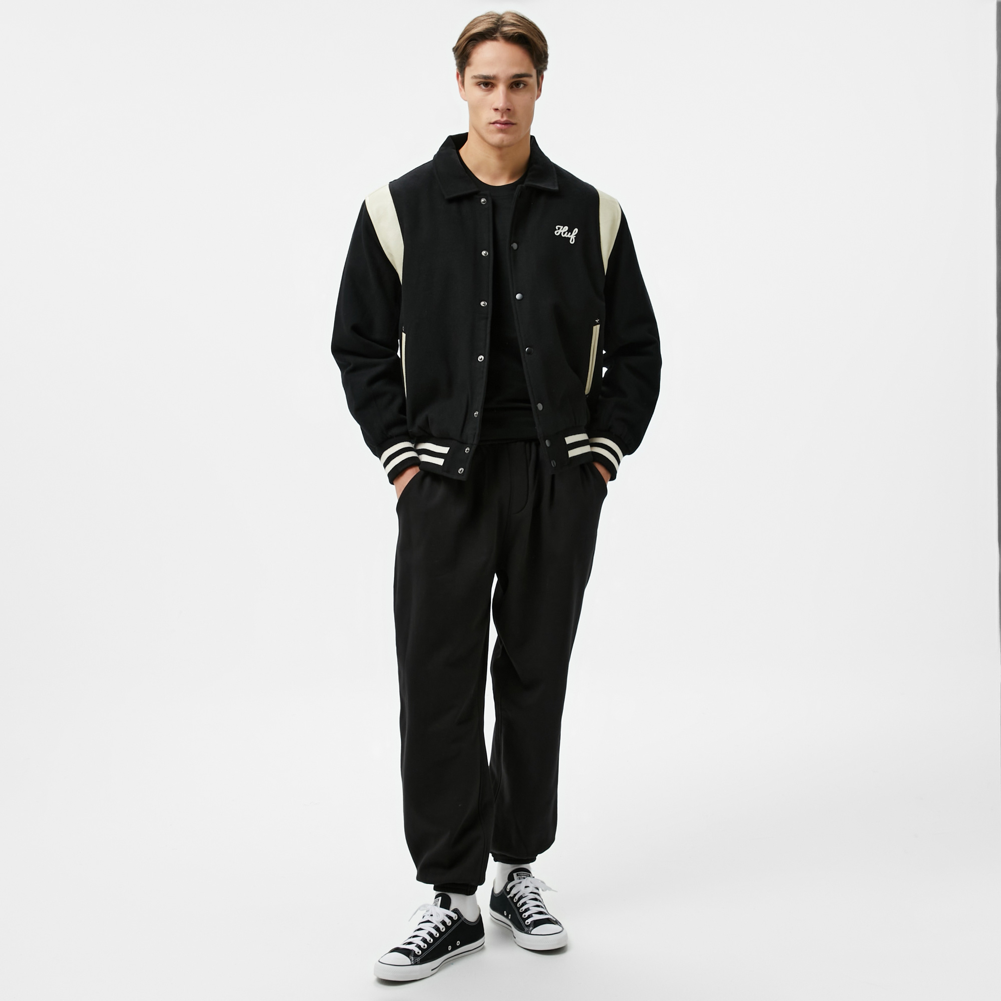 Huf Song Varsity Erkek Siyah Ceket