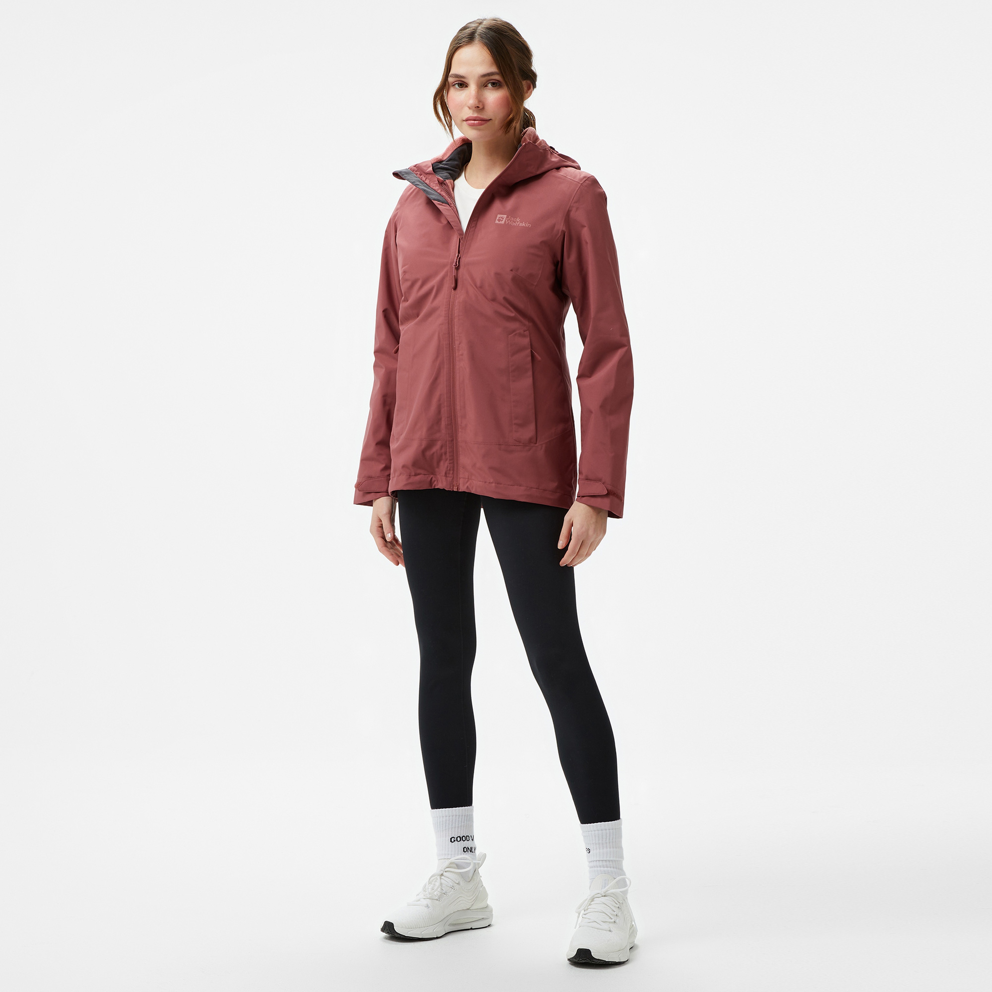 Jack Wolfskin Texapore 3in1 Kadın Kırmızı Ceket