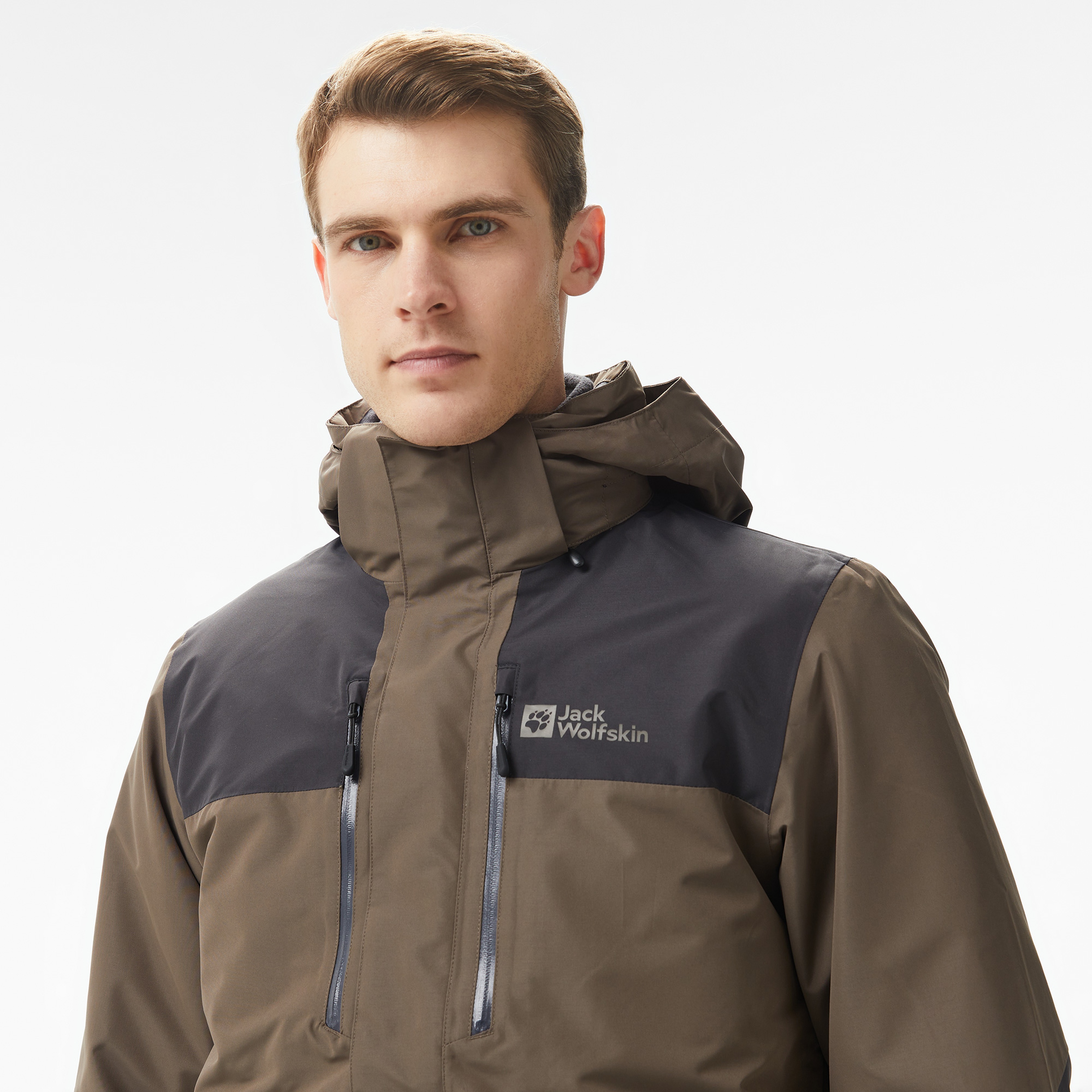 Jack Wolfskin Texapore 3in1 Erkek Kahverengi Ceket