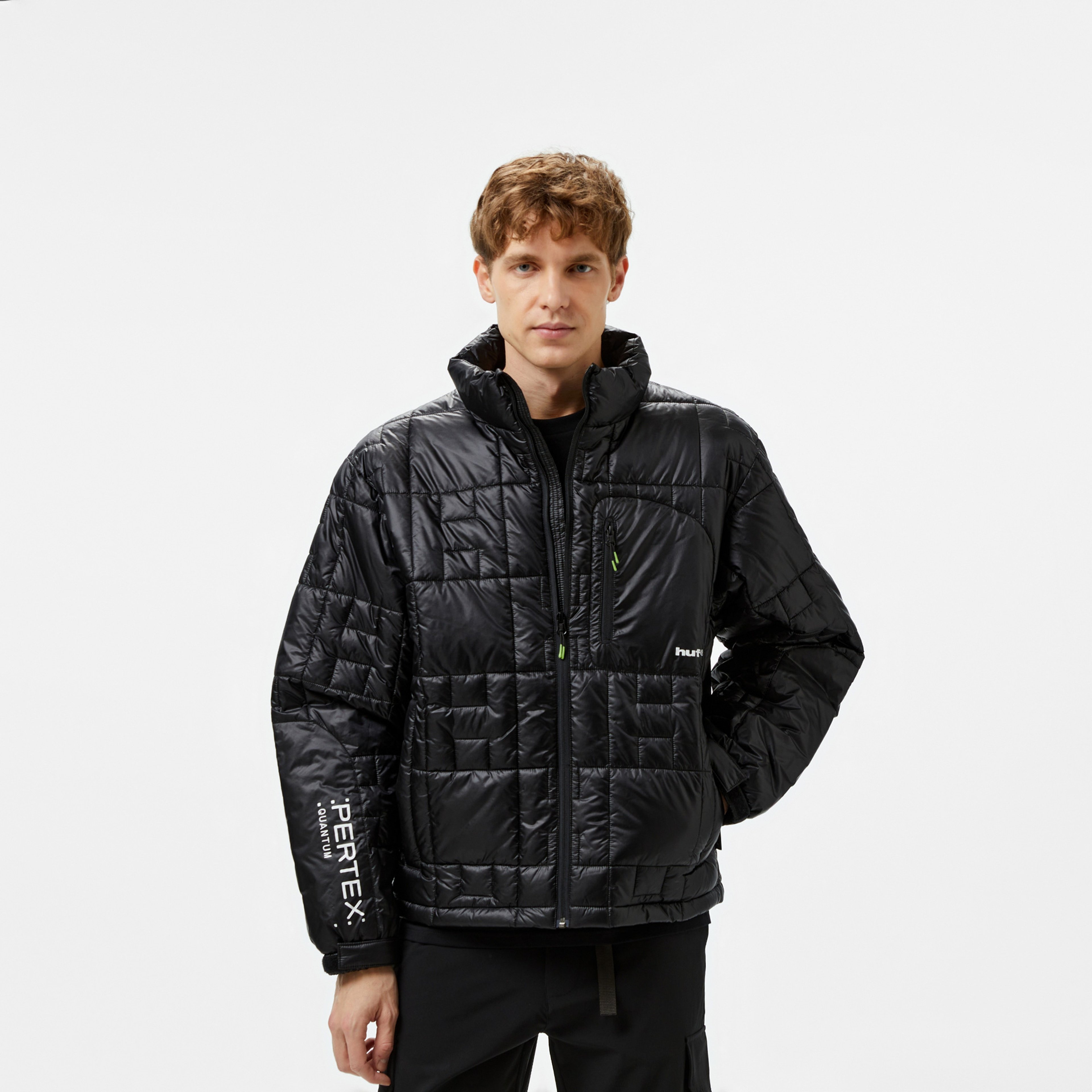 Huf Pertex Puffer Erkek Siyah Ceket