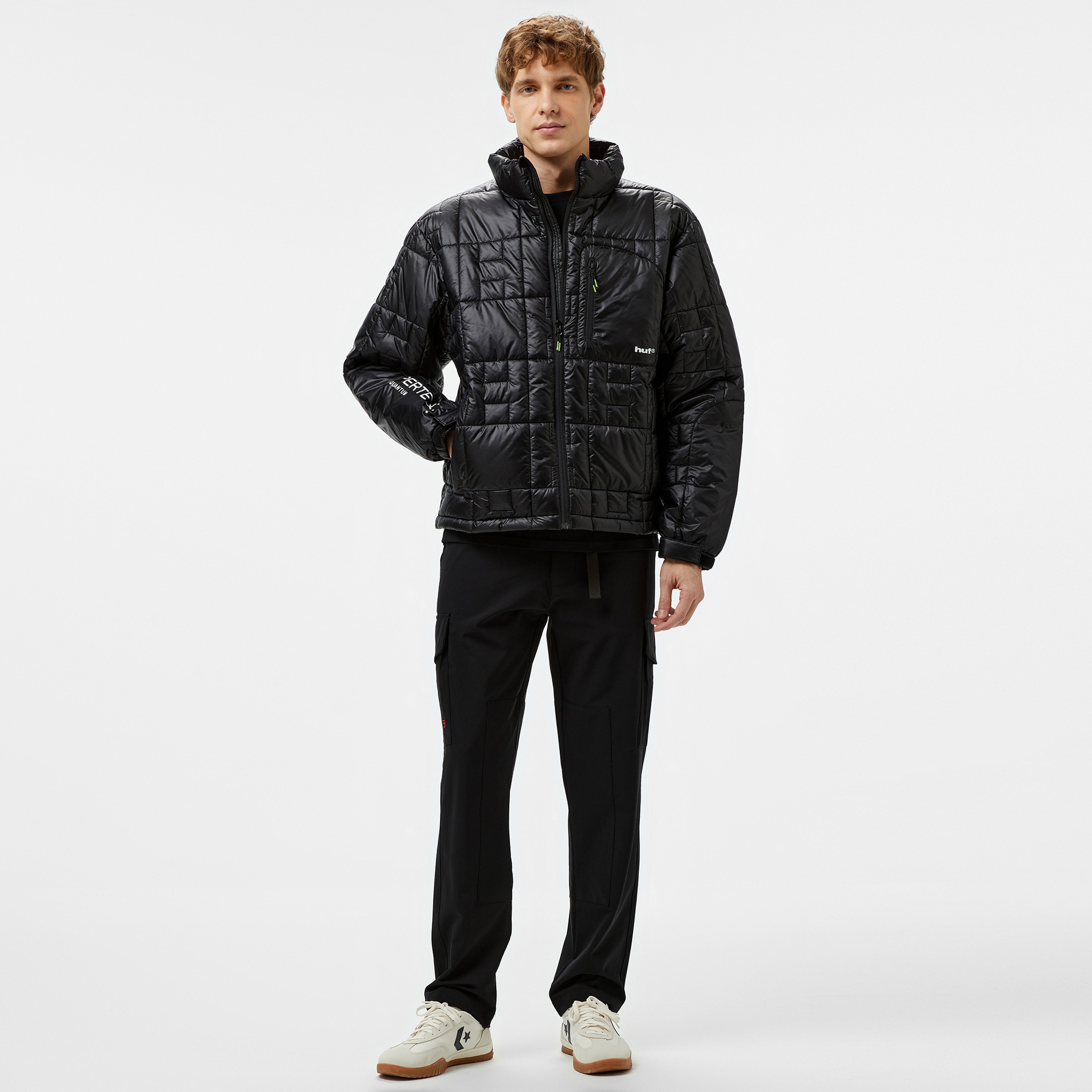 Huf Pertex Puffer Erkek Siyah Ceket
