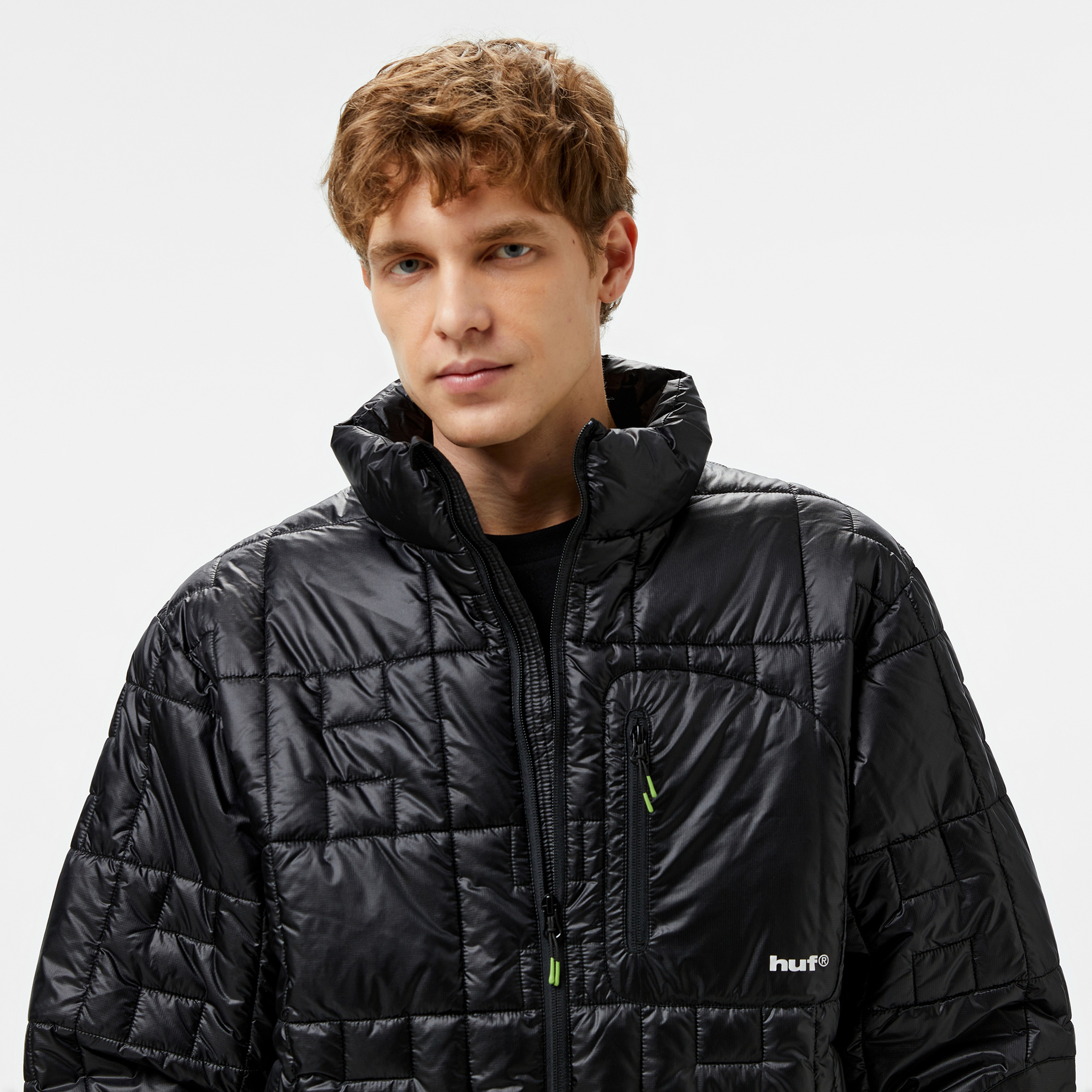 Huf Pertex Puffer Erkek Siyah Ceket