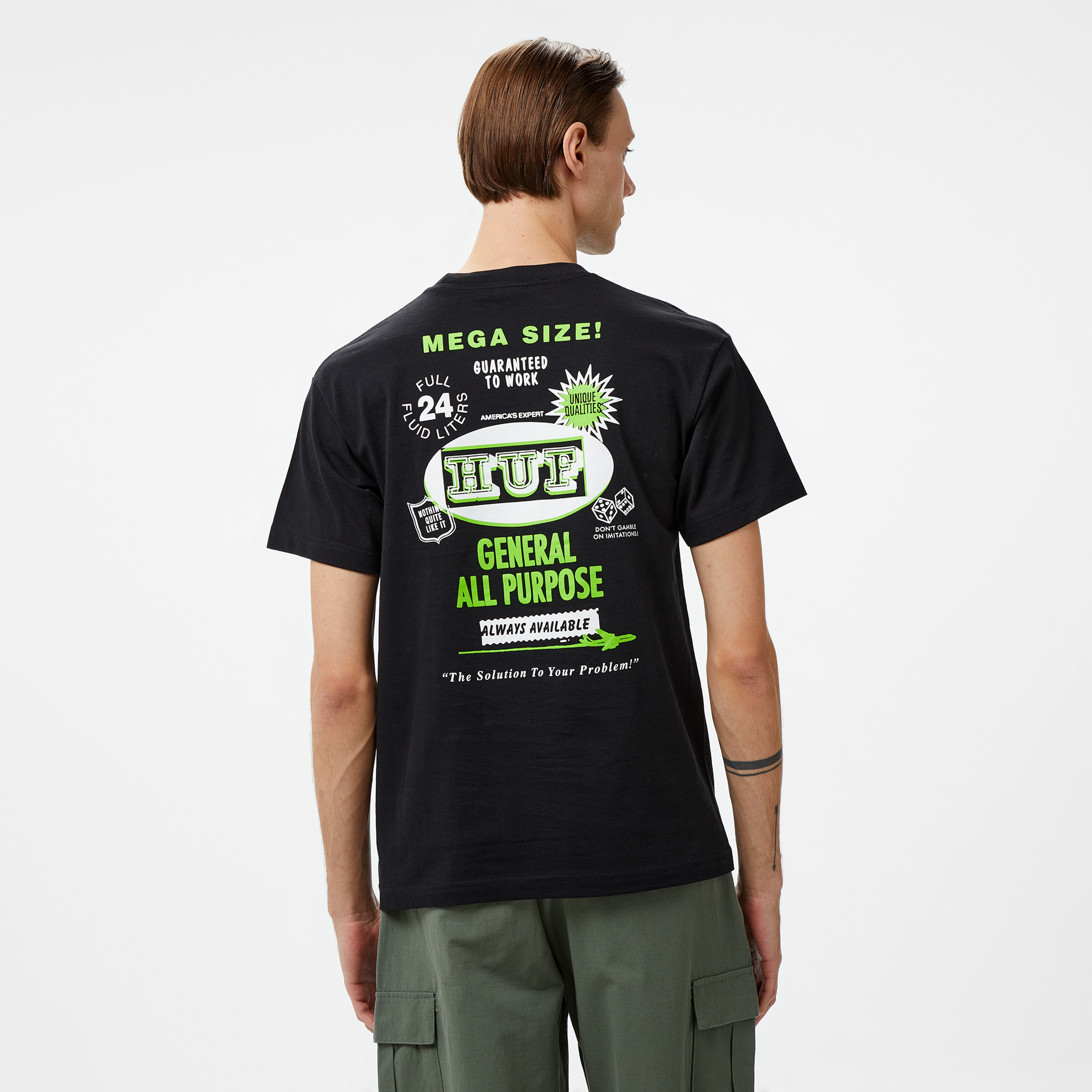 HUF All Purpose Erkek Siyah Tişört