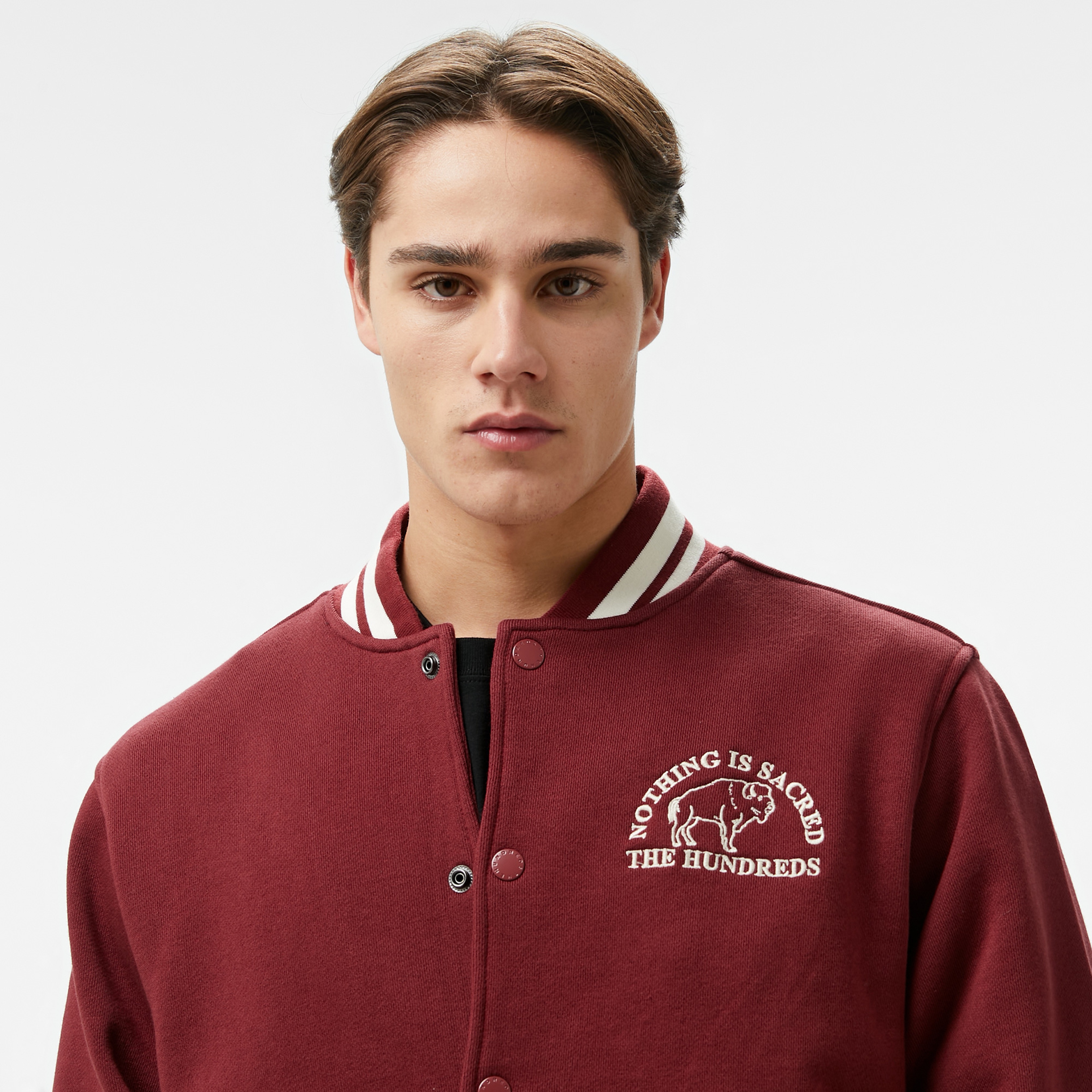 The Hundreds Team Fleece Erkek Bordo Ceket