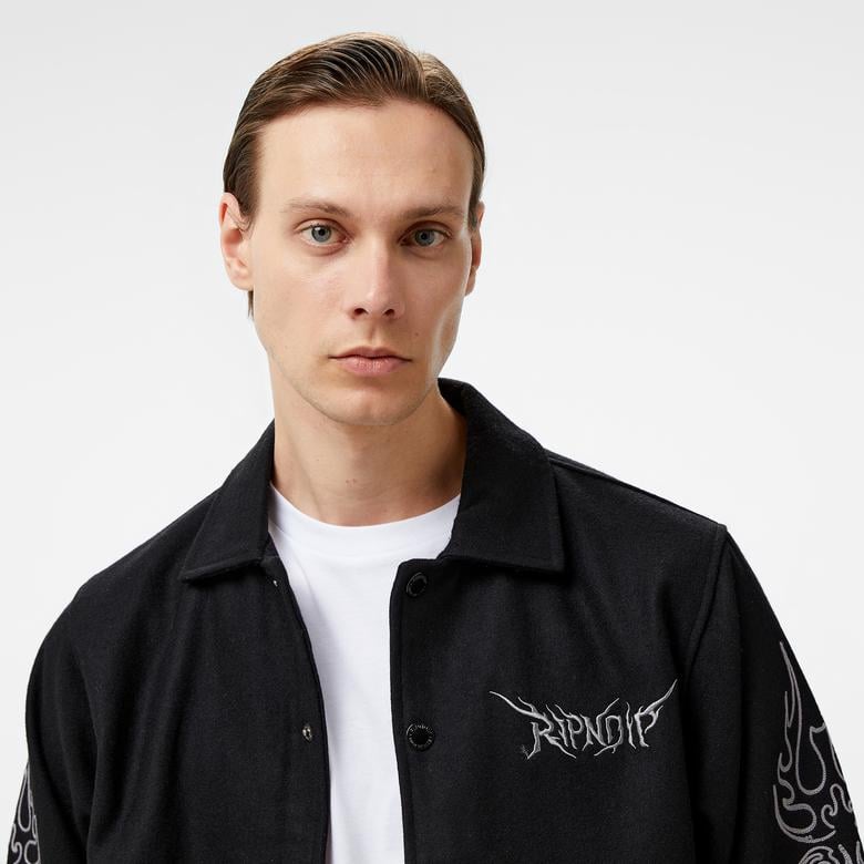 Ripndip Volt Varsity Erkek Siyah Ceket