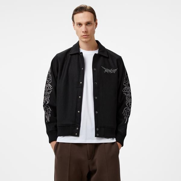 Ripndip Volt Varsity Erkek Siyah Ceket