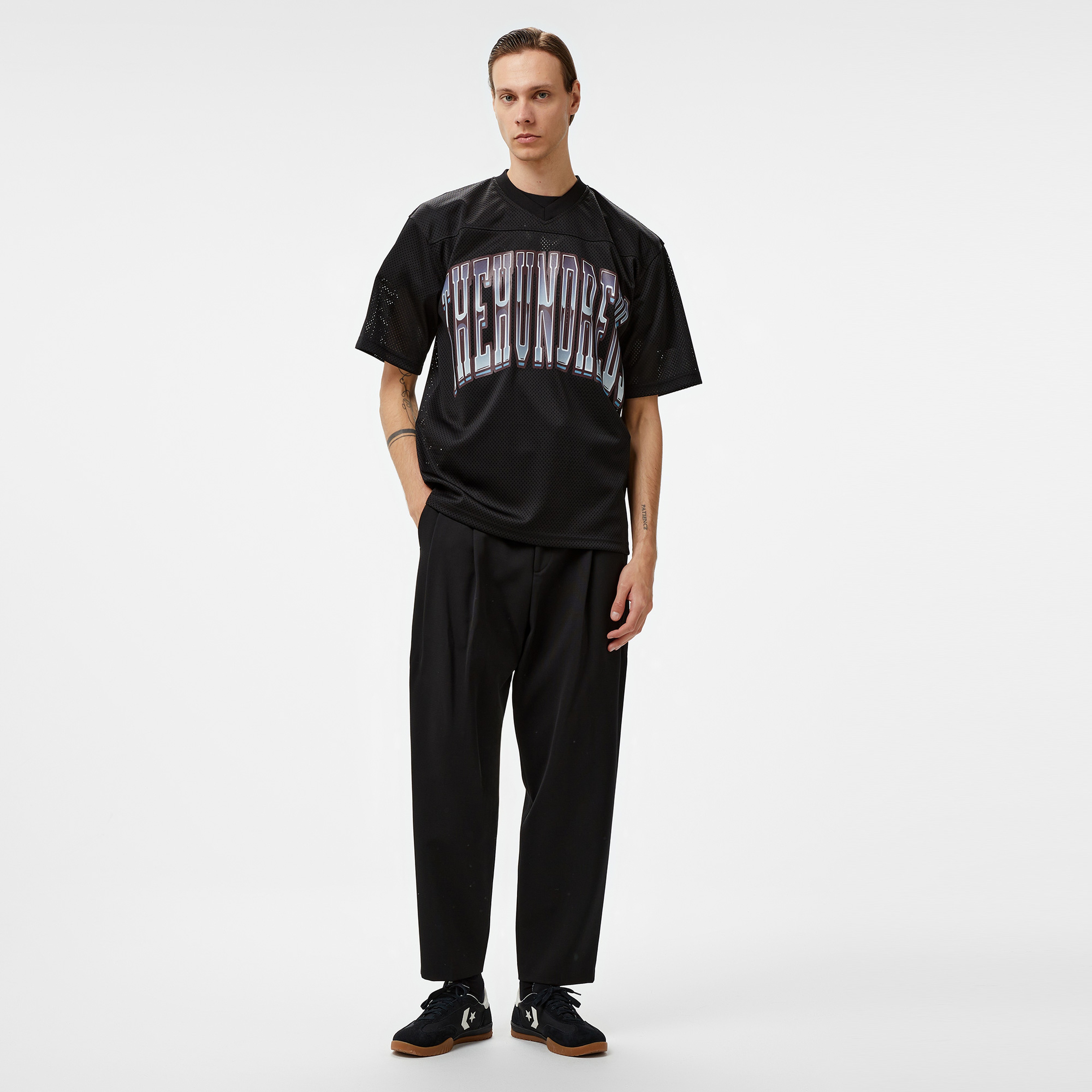 The Hundreds Division Football Jersey Erkek Siyah T-Shirt