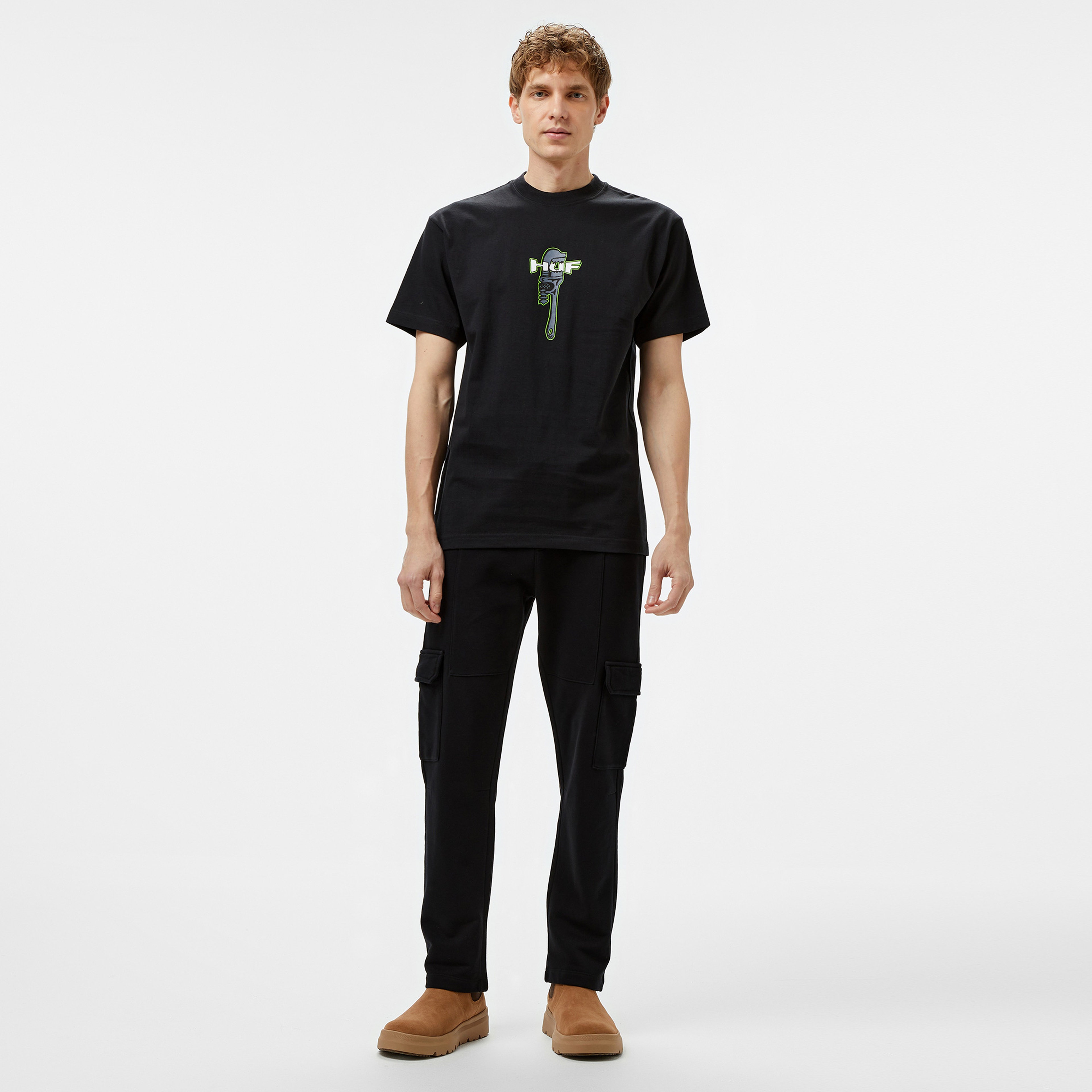 HUF Vise Erkek Siyah Tişört