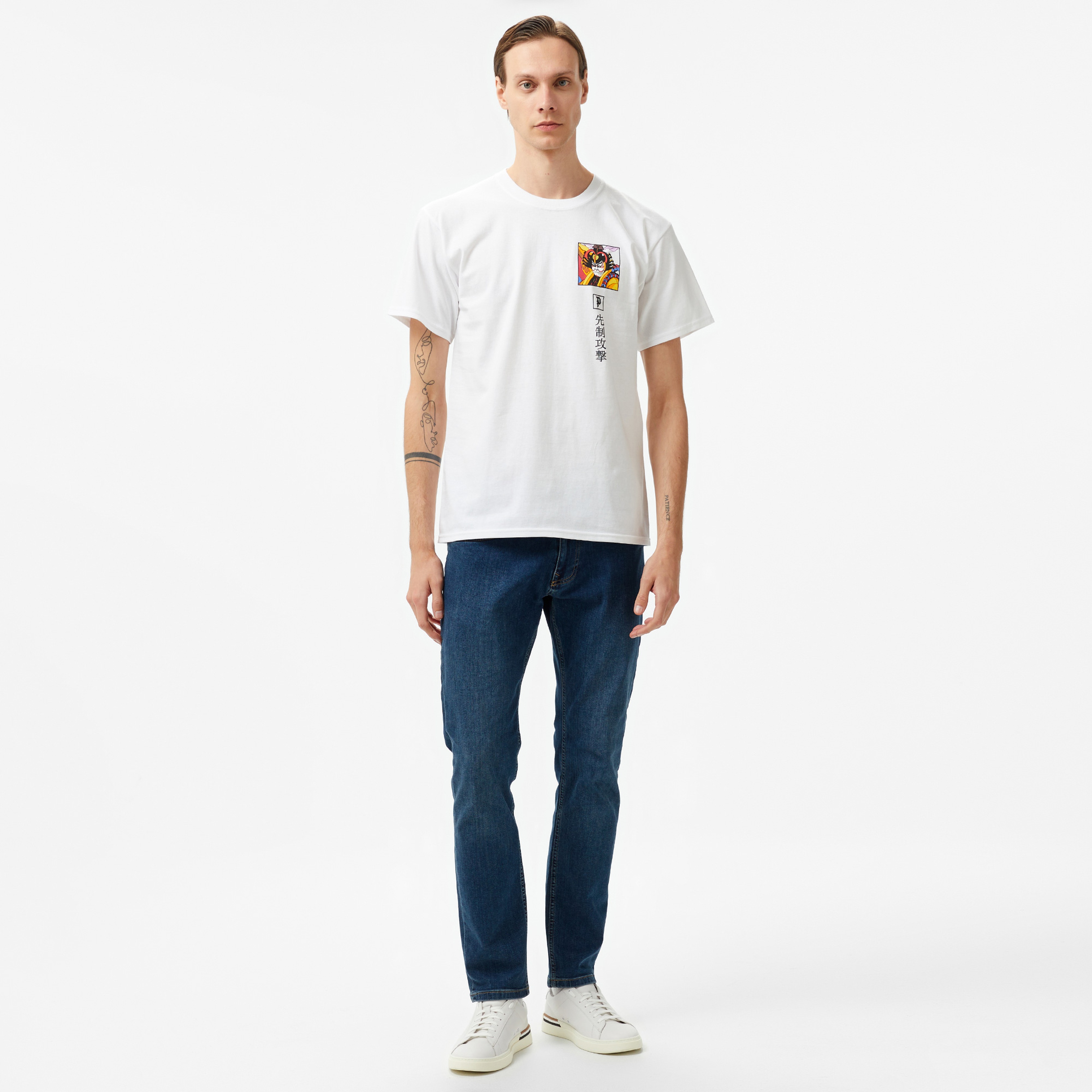 Primitive In Peace Erkek Beyaz T-Shirt