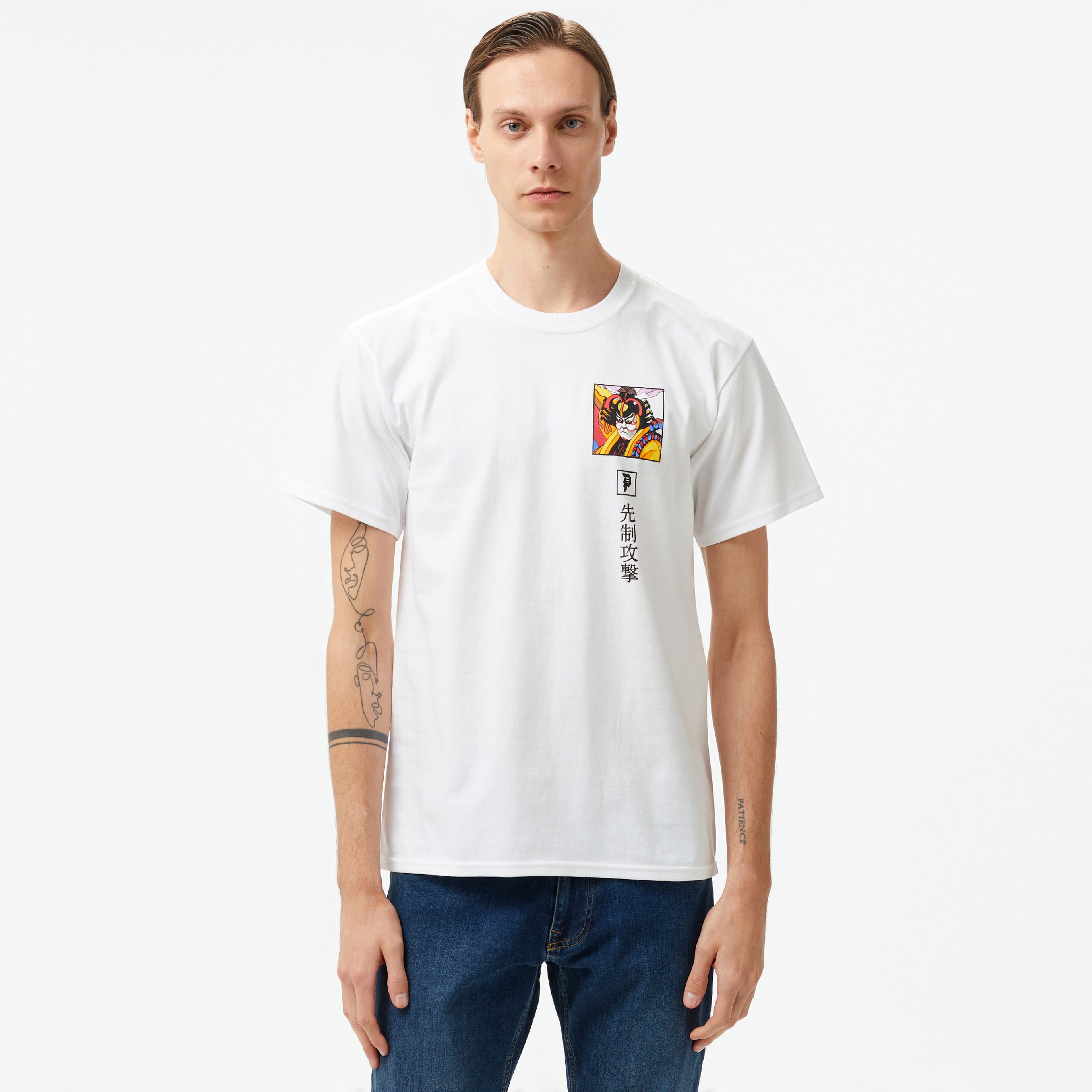 Primitive In Peace Erkek Beyaz T-Shirt