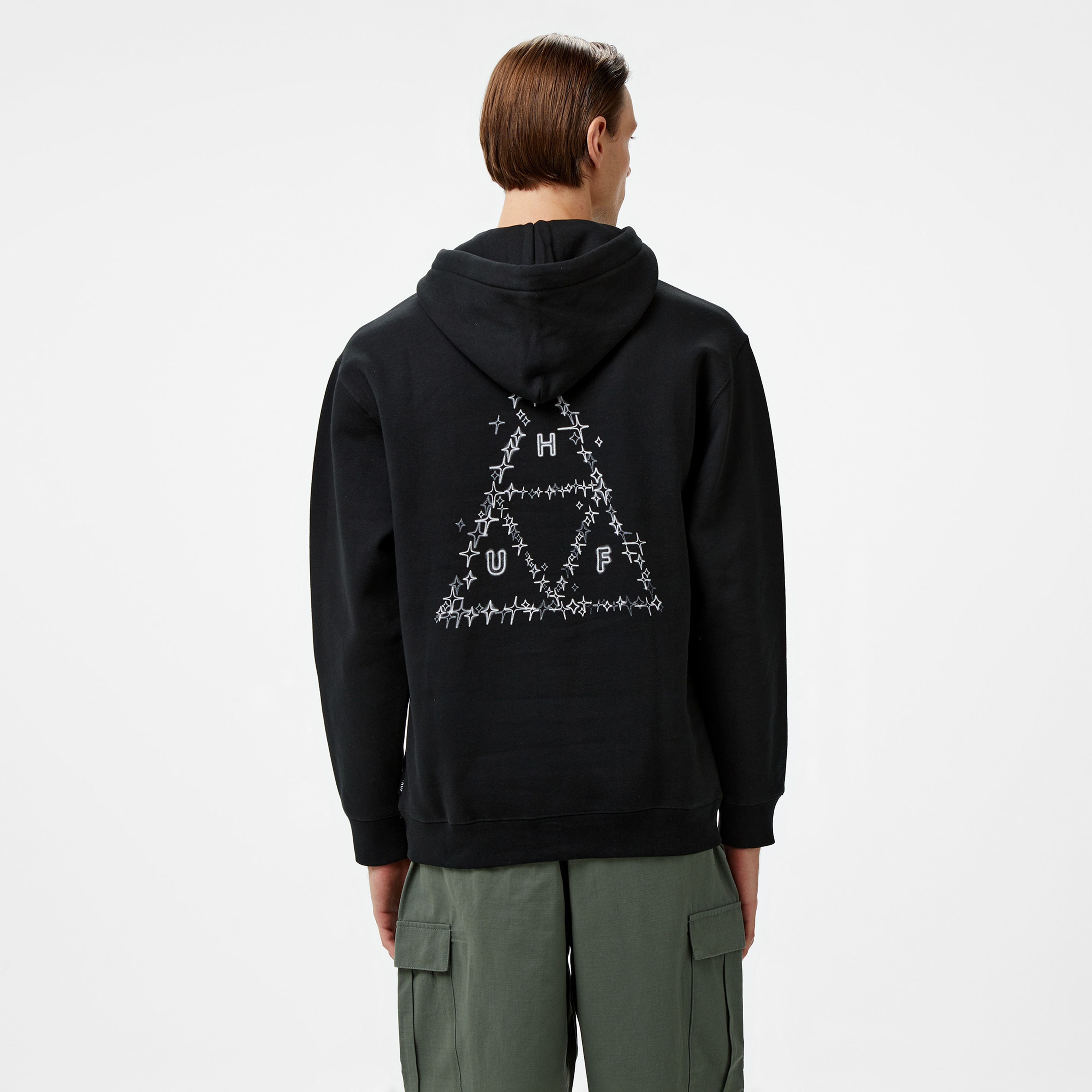 Huf Gleam P/O Erkek Siyah Hoodie