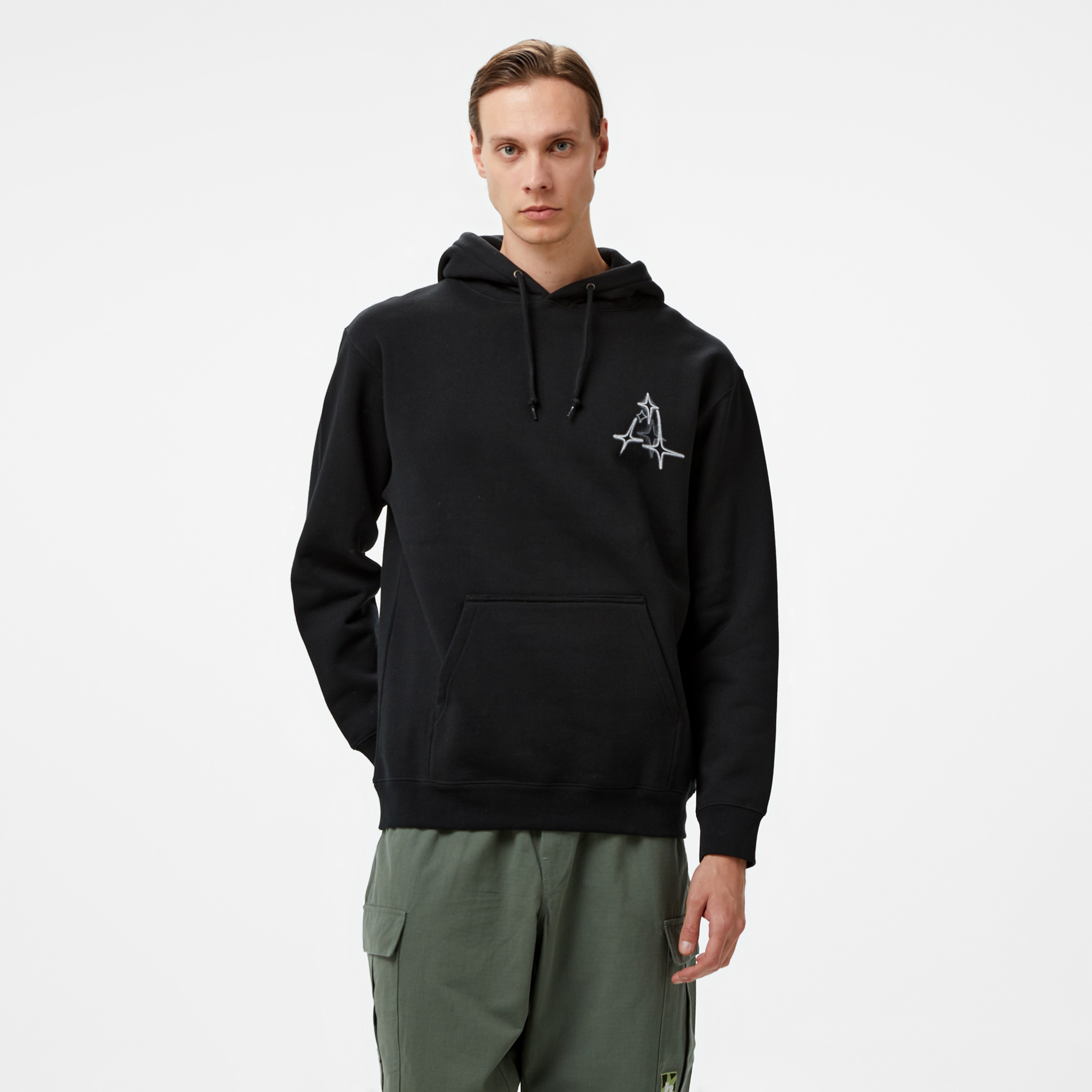 Huf Gleam P/O Erkek Siyah Hoodie