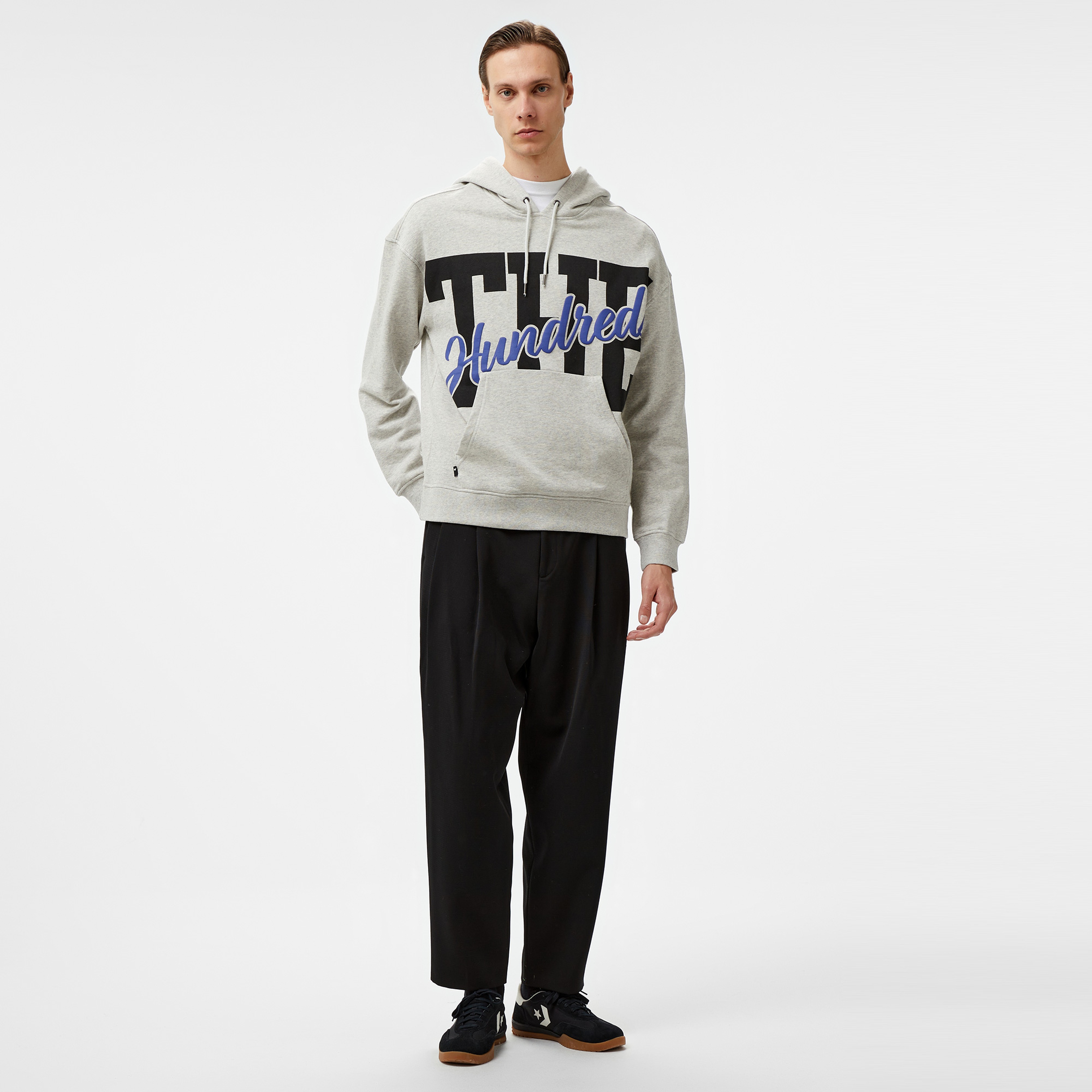 The Hundreds The Pullover Erkek Gri Sweatshirt