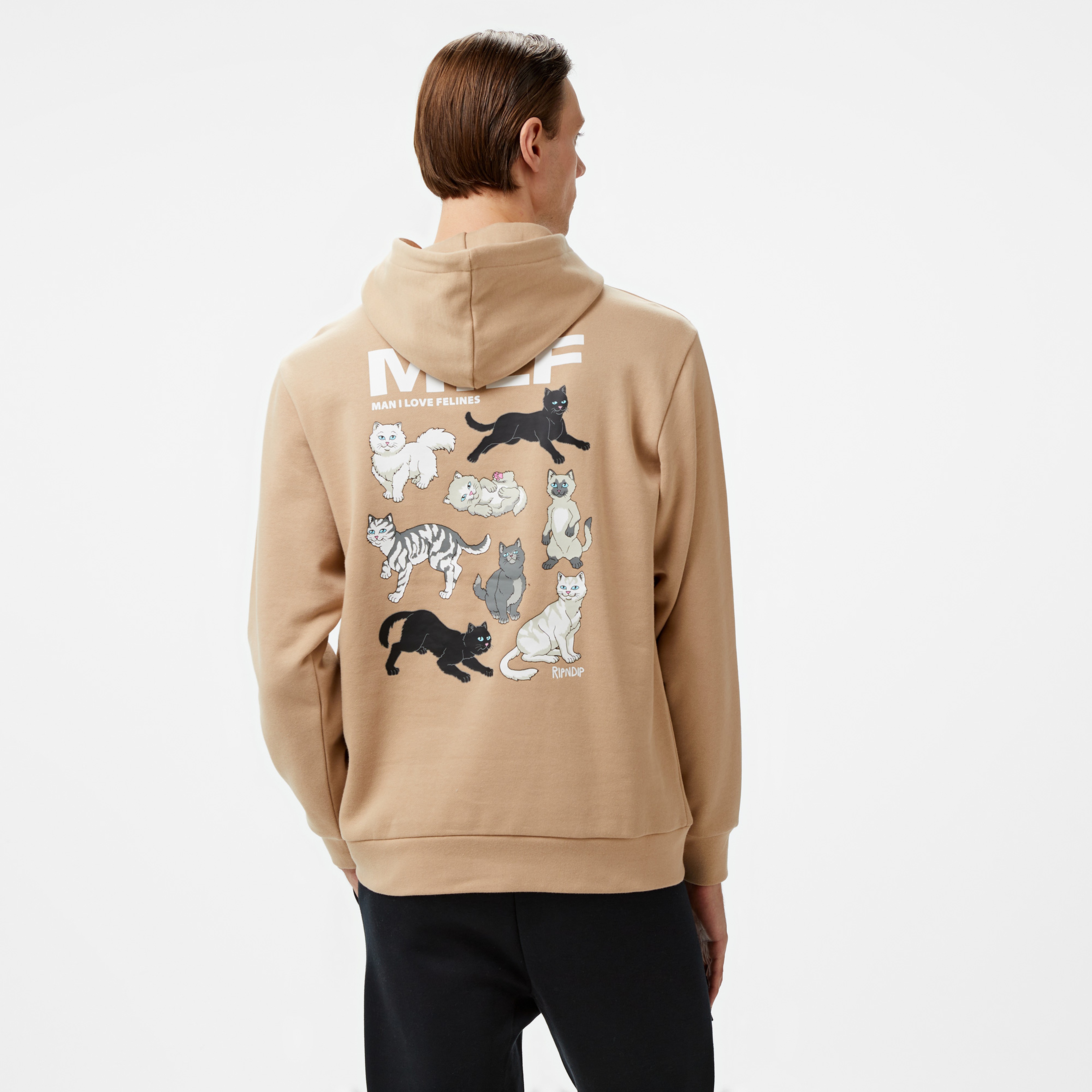 Ripndip Man I Love Felines Erkek Krem Sweatshirt