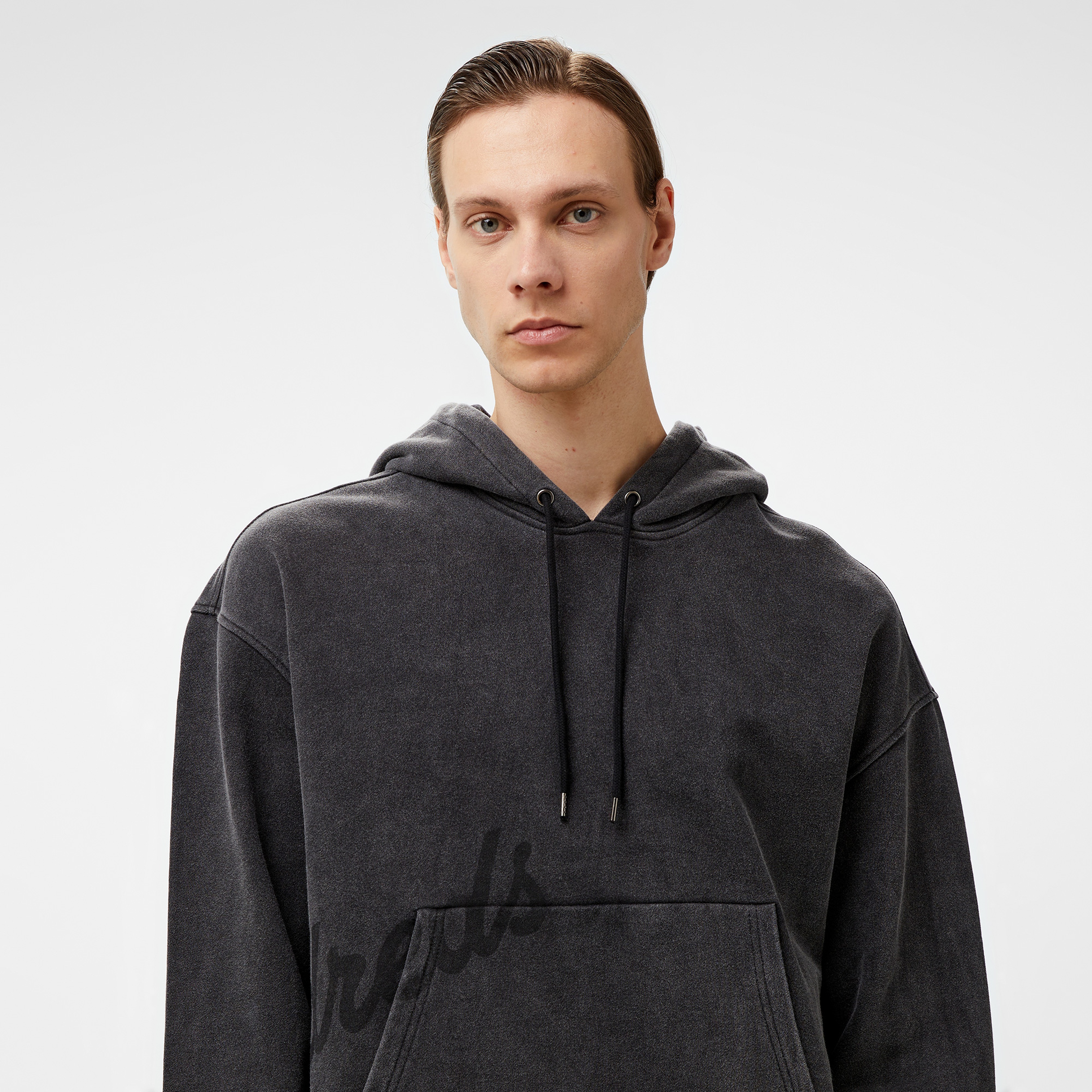 The Hundreds Washed Slant Pullover Erkek Siyah Sweatshirt