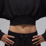 Jordan Flight Fleece Top 24 Kadın Siyah Sweatshirt