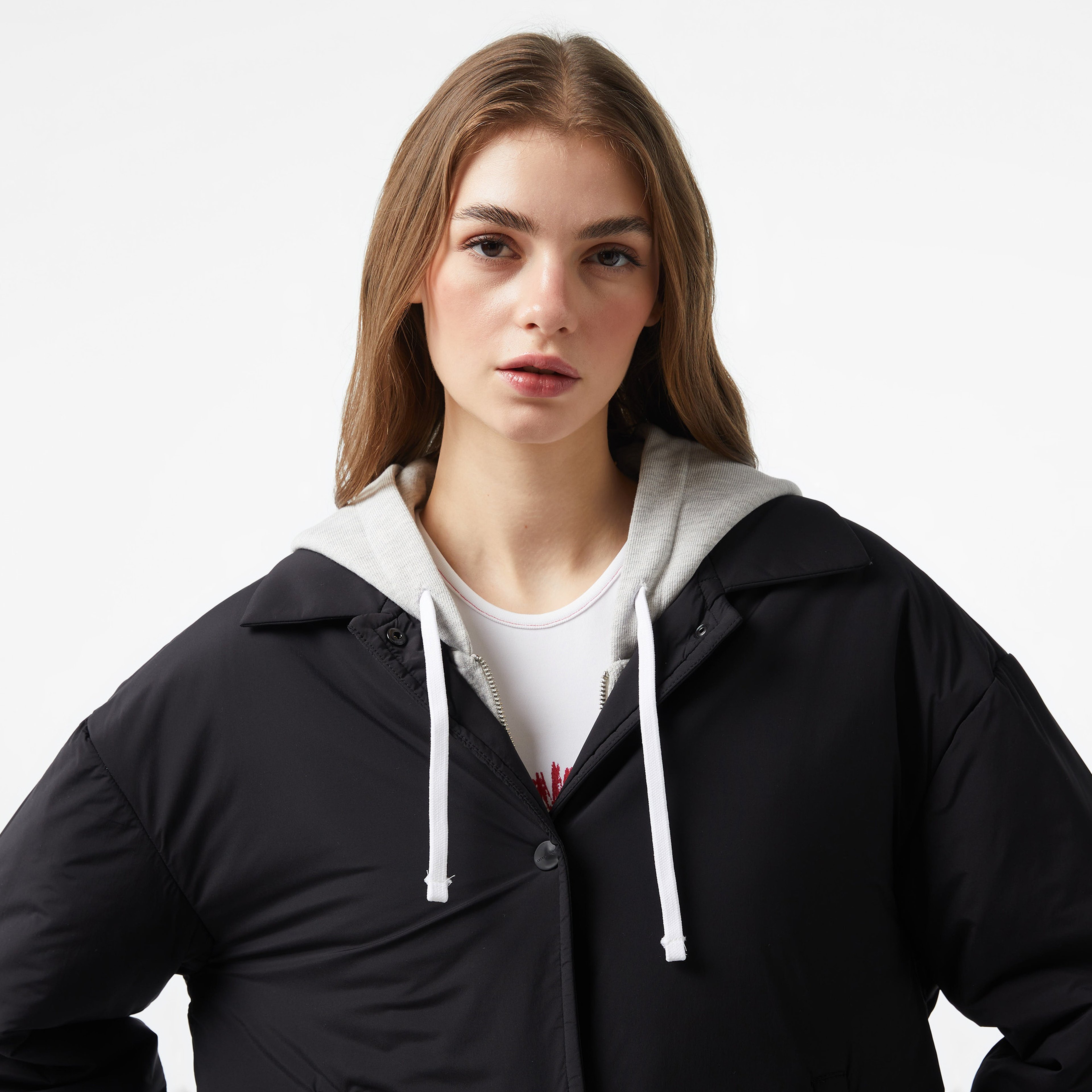 Les Benjamins Puffer Jacket 408 Kadın Siyah Ceket