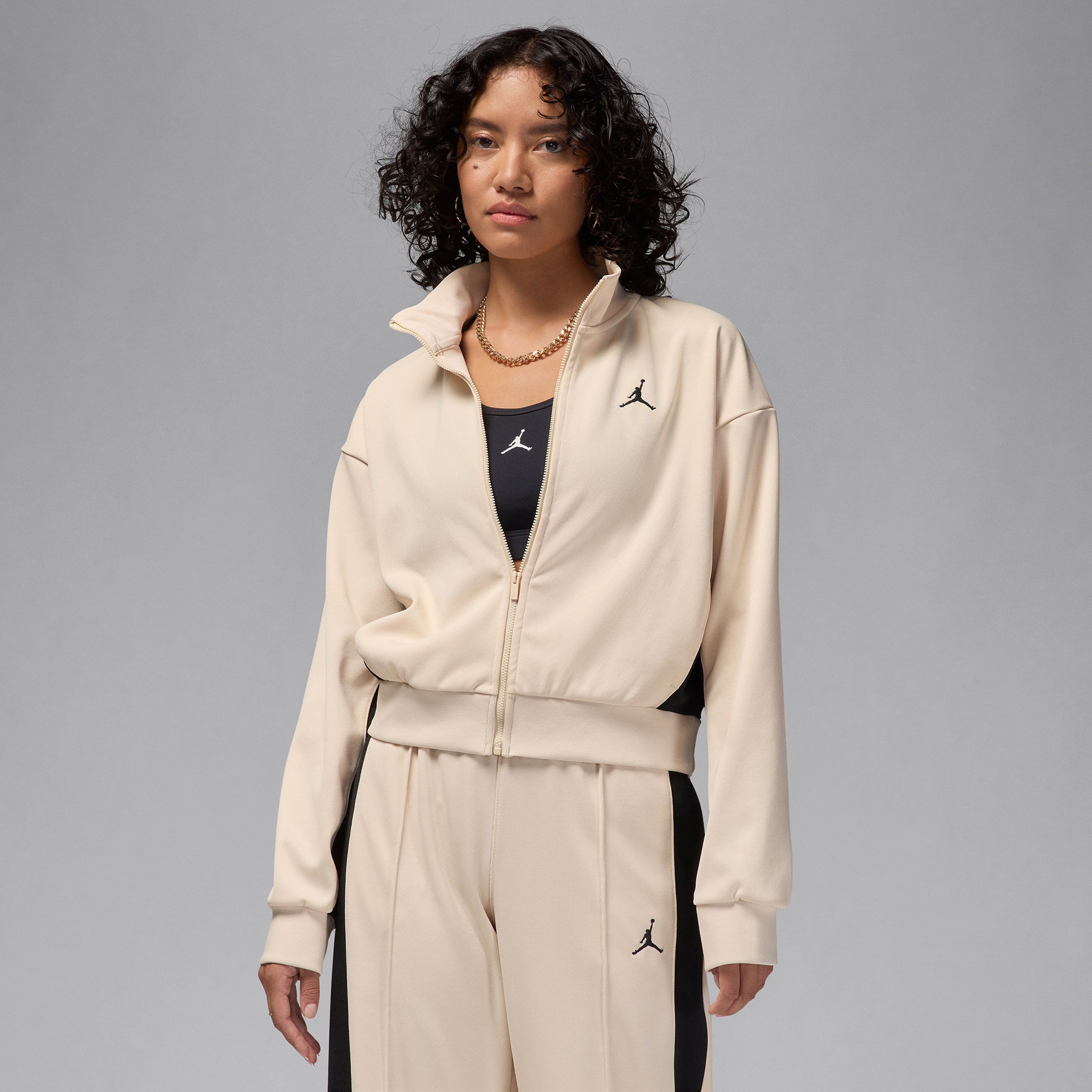 Jordan Knit Jacket Core Kadın Kahverengi Ceket