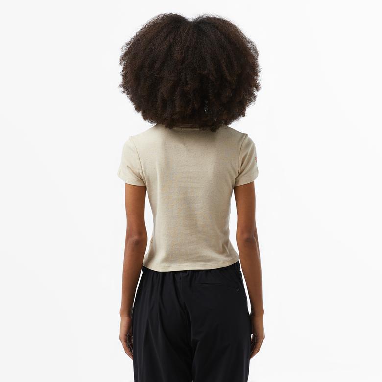 The Stay Line Orino Japon Baskı Detaylı Kadın Krem T-Shirt