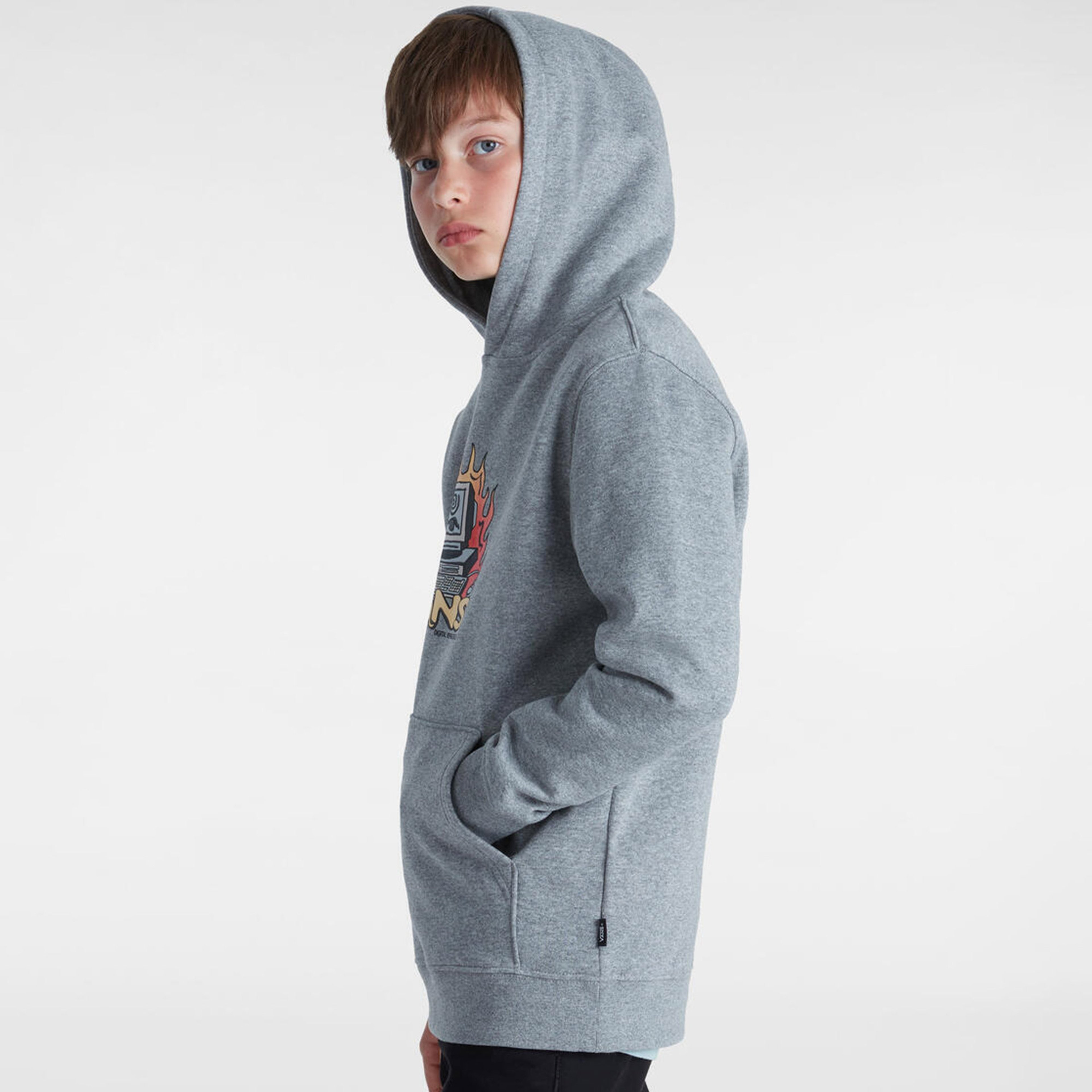 Vans Digital Repair Po Çocuk Gri Sweatshirt