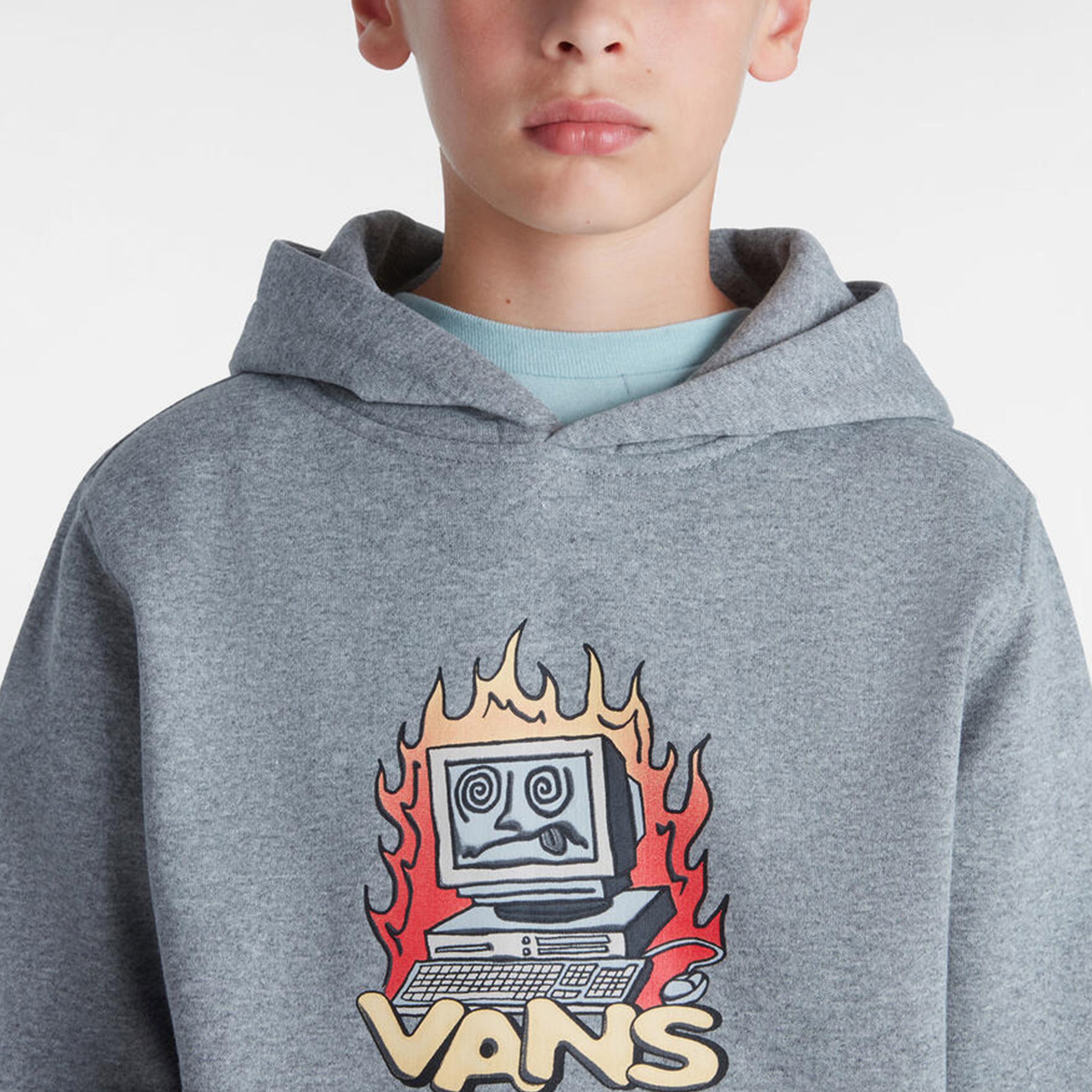 Vans Digital Repair Po Çocuk Gri Sweatshirt