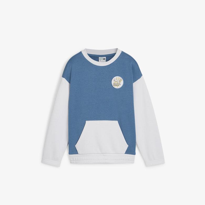 Puma Classıcs Fc Crew Çocuk Mavi Sweatshirt