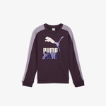 Puma T7 Crew Tr Çocuk Mor Sweatshirt