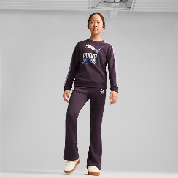 Puma T7 Crew Tr Çocuk Mor Sweatshirt
