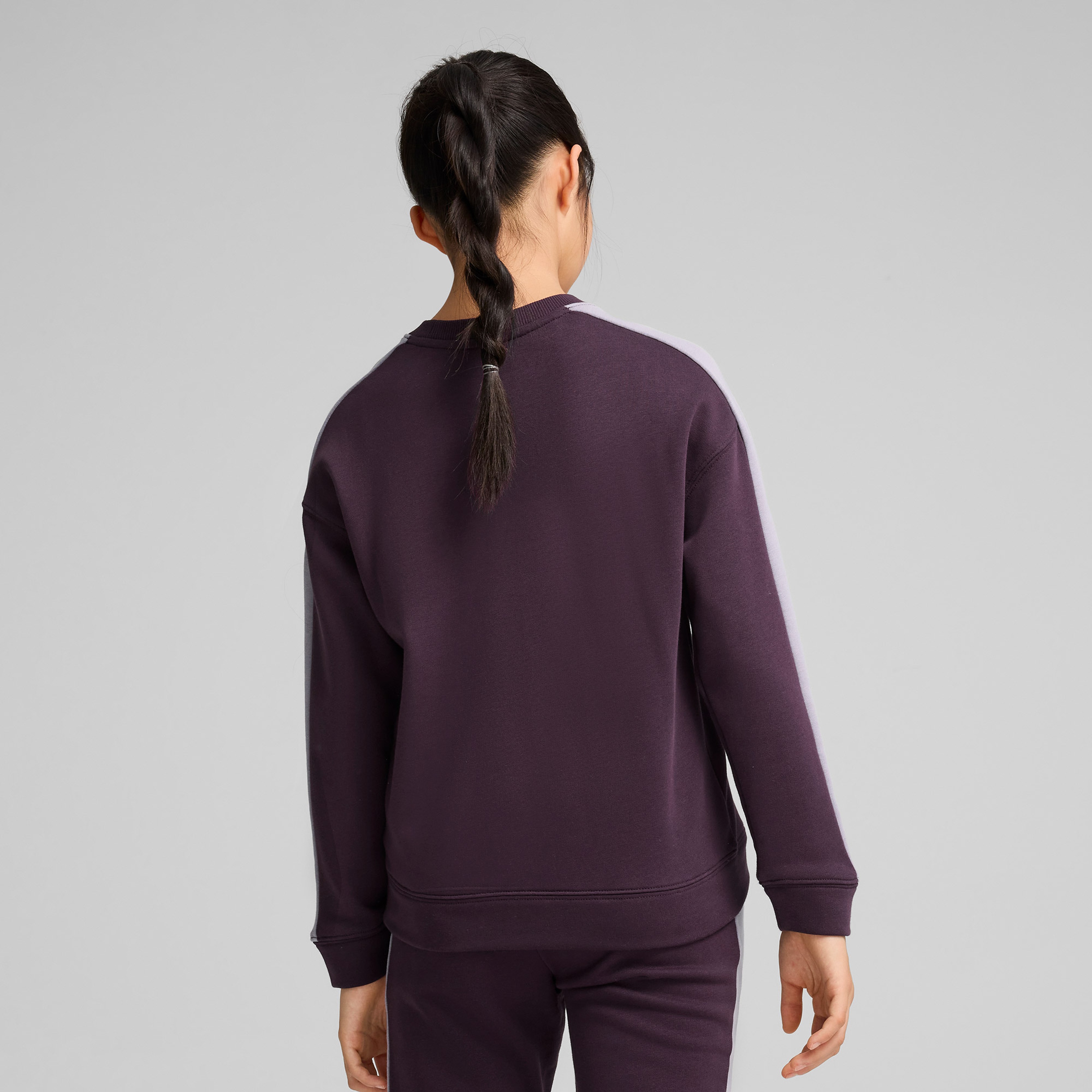 Puma T7 Crew Tr Çocuk Mor Sweatshirt