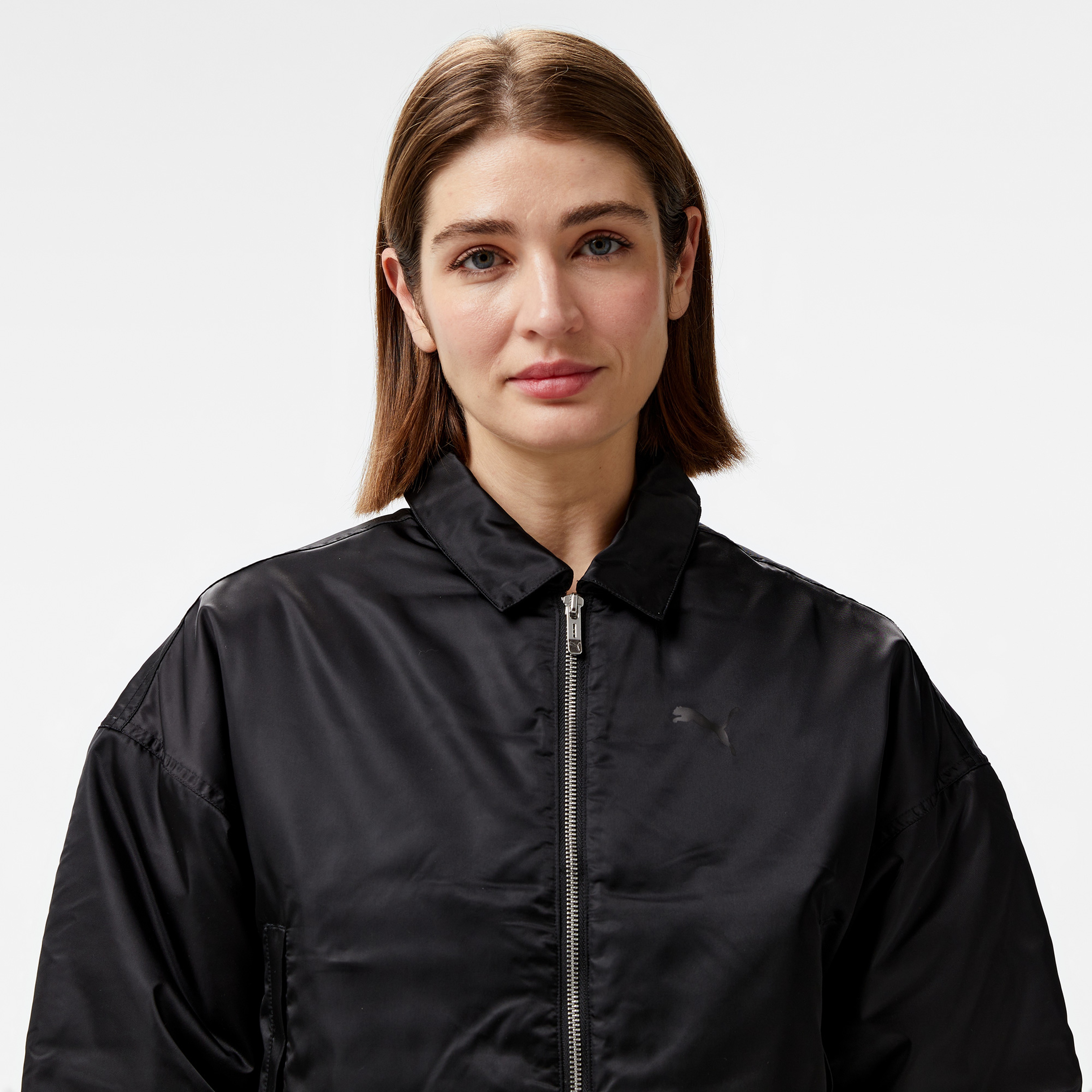Puma Satin Bomber Kadın Siyah Ceket