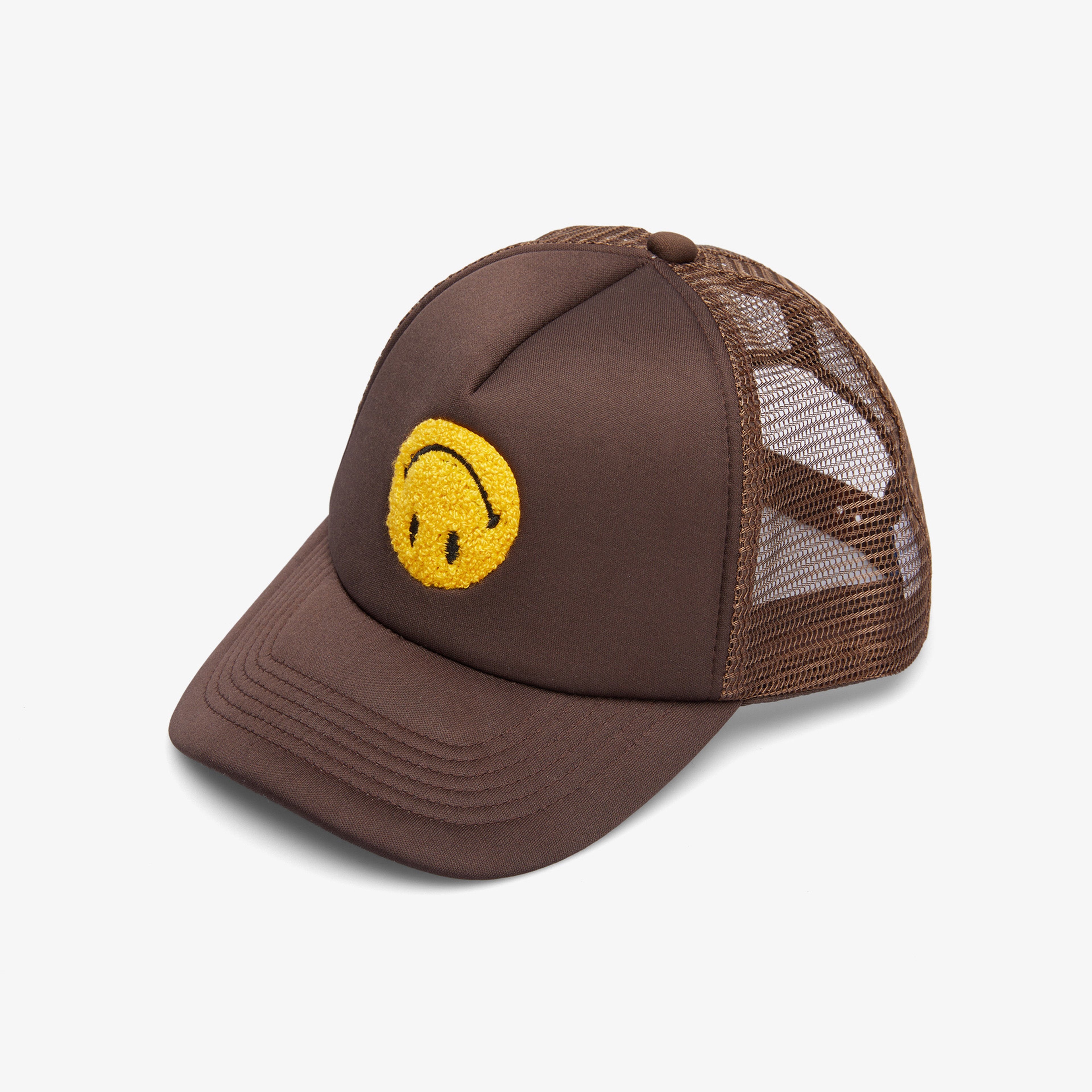 Market Smiley Upside Down Erkek Kahverengi Şapka