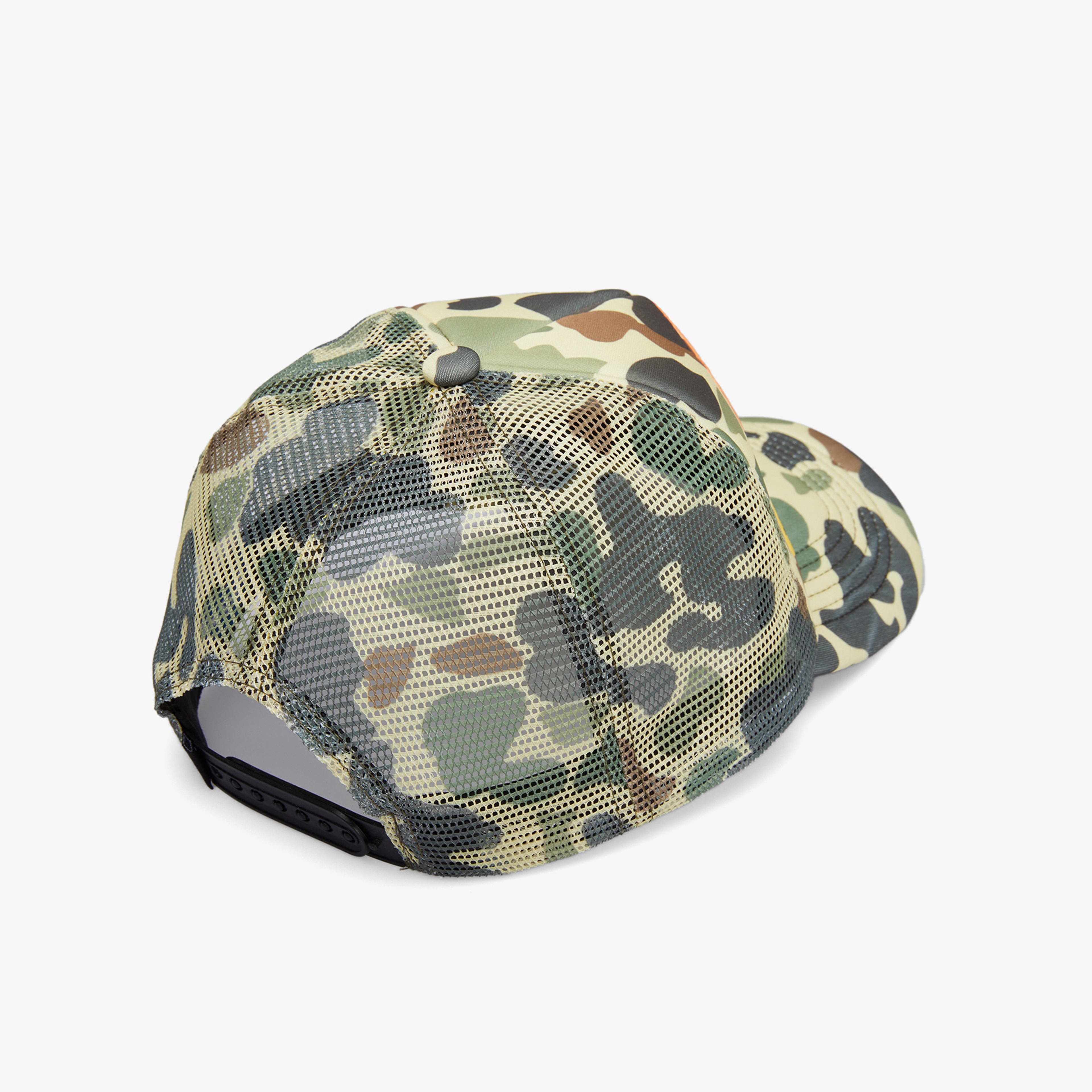 Market Smiley Camo Trucker Erkek Yeşil Şapka