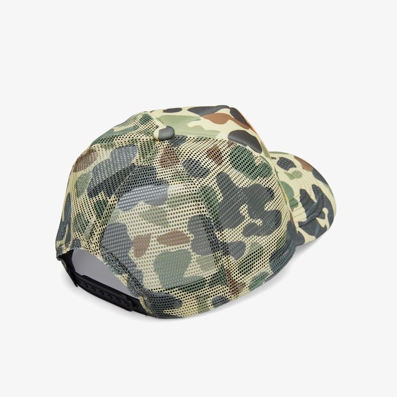 Market Smiley Camo Trucker Erkek Yeşil Şapka