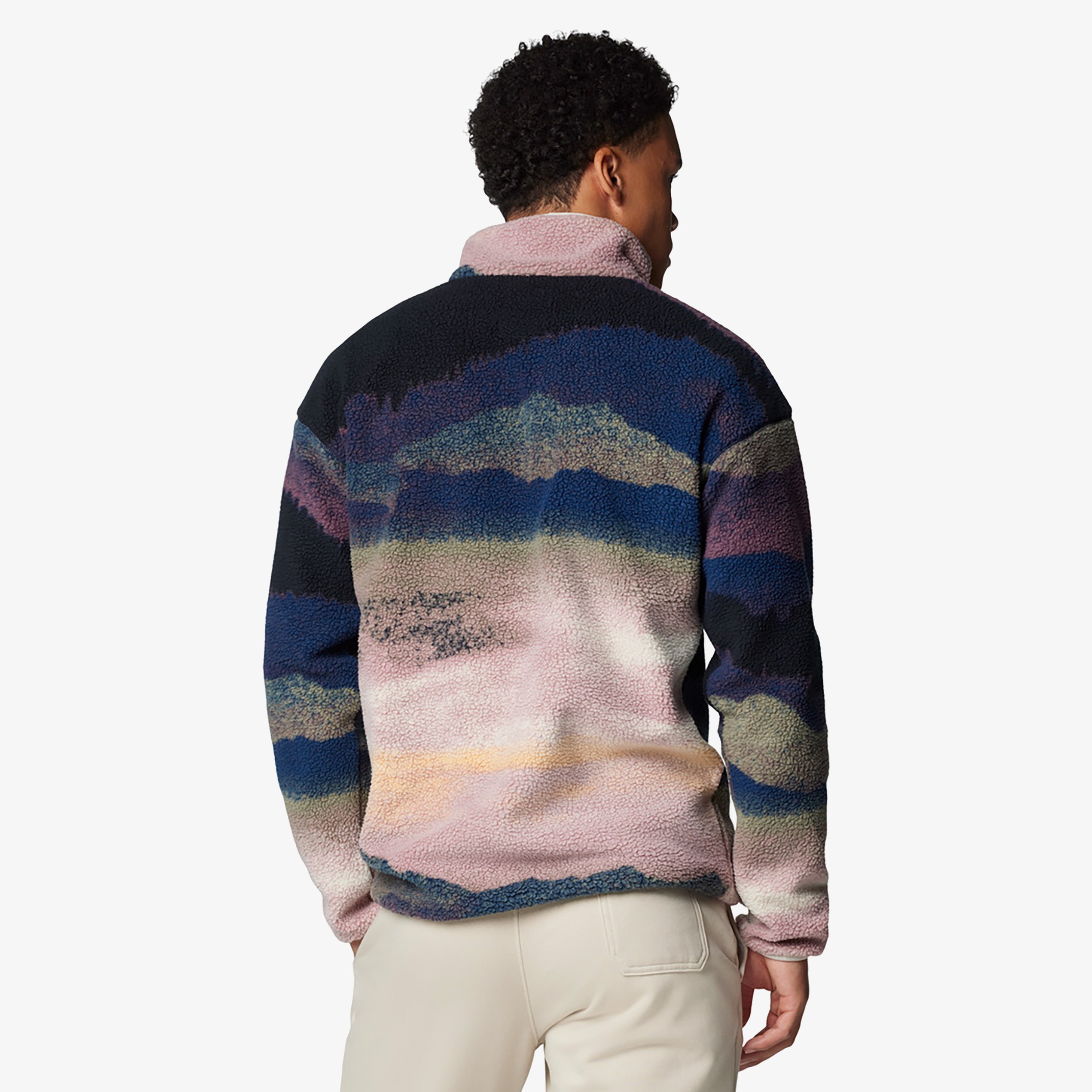 Columbia Helvetia II Printed Half Snap Fleece Erkek Lacivert