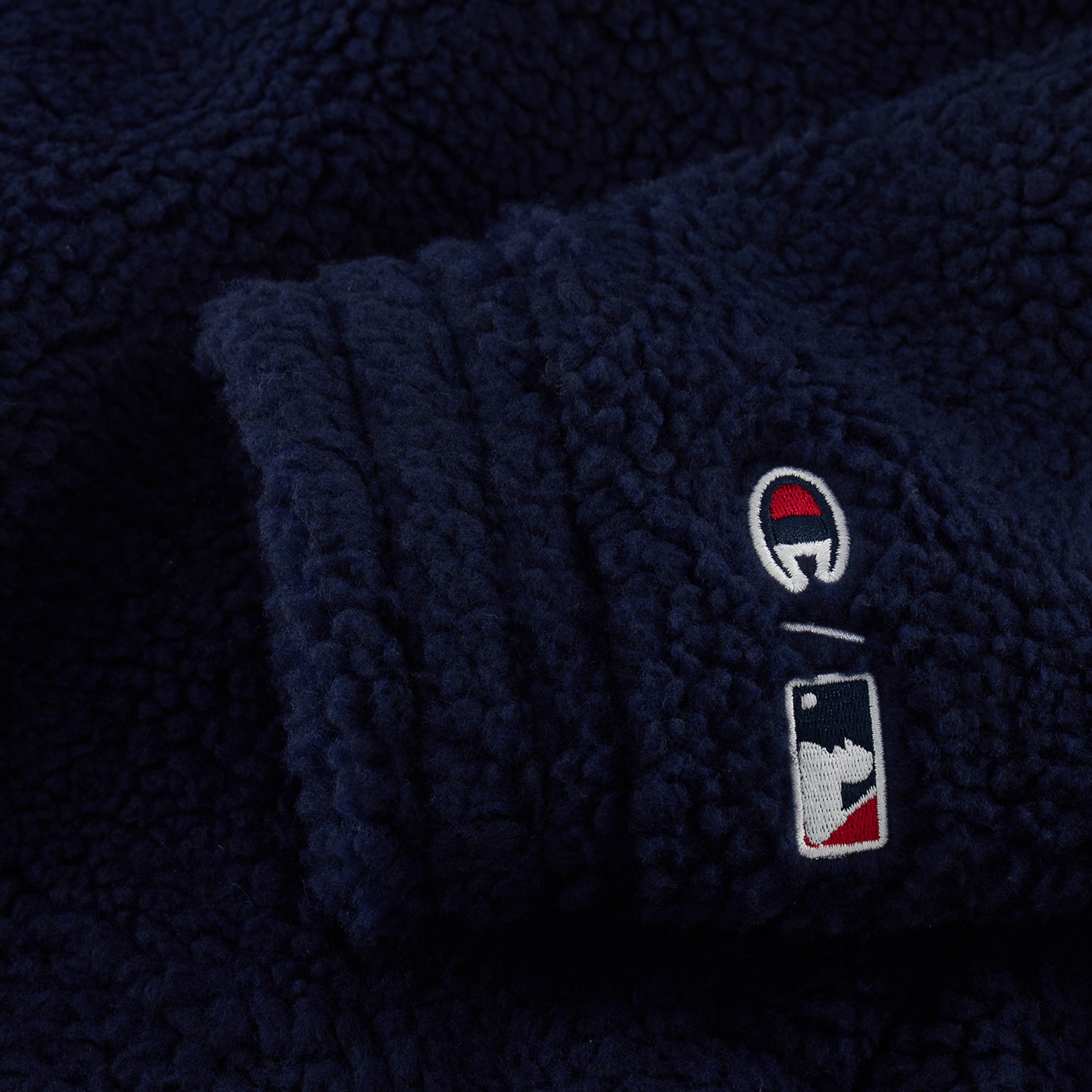 Champion Hooded Half Zip Erkek Lacivert Hoodie