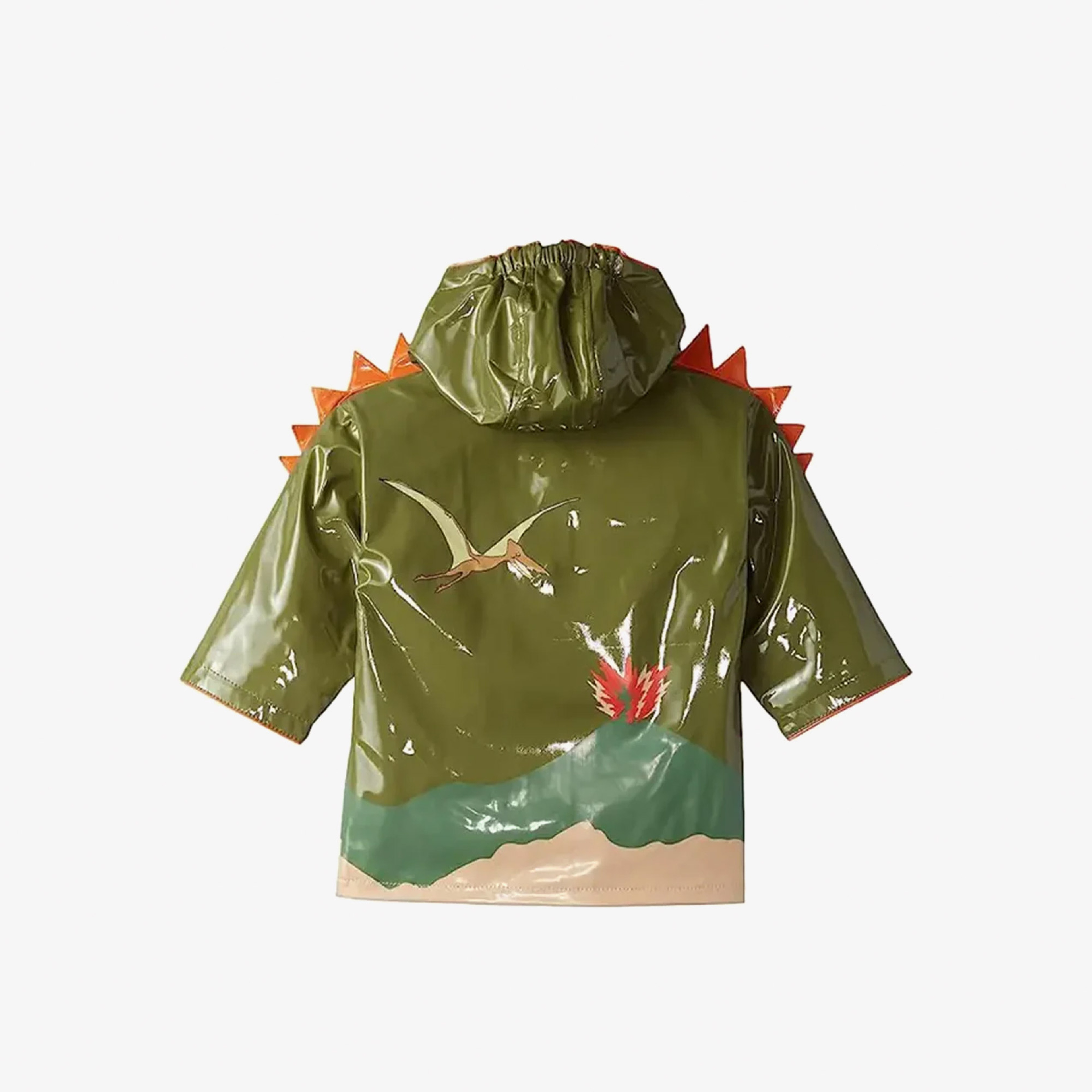 Kidorable Dinazor Çocuk Yeşil Yağmurluk