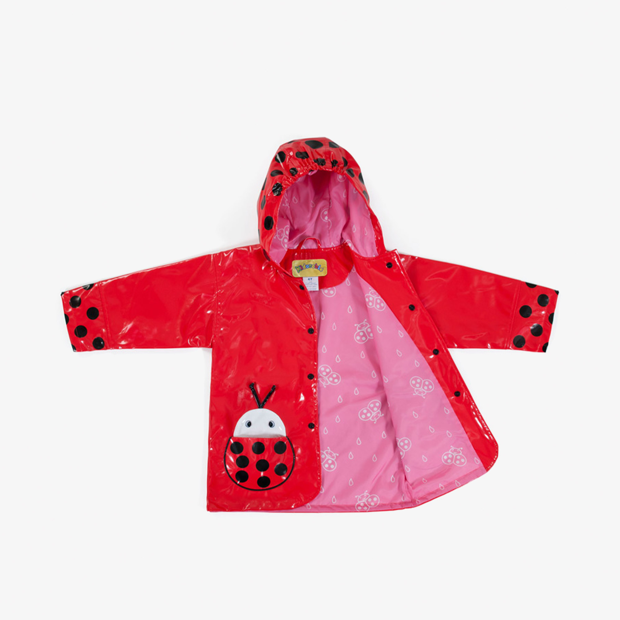 Kidorable Uğur Böceği Çocuk Kırmızı Yağmurluk