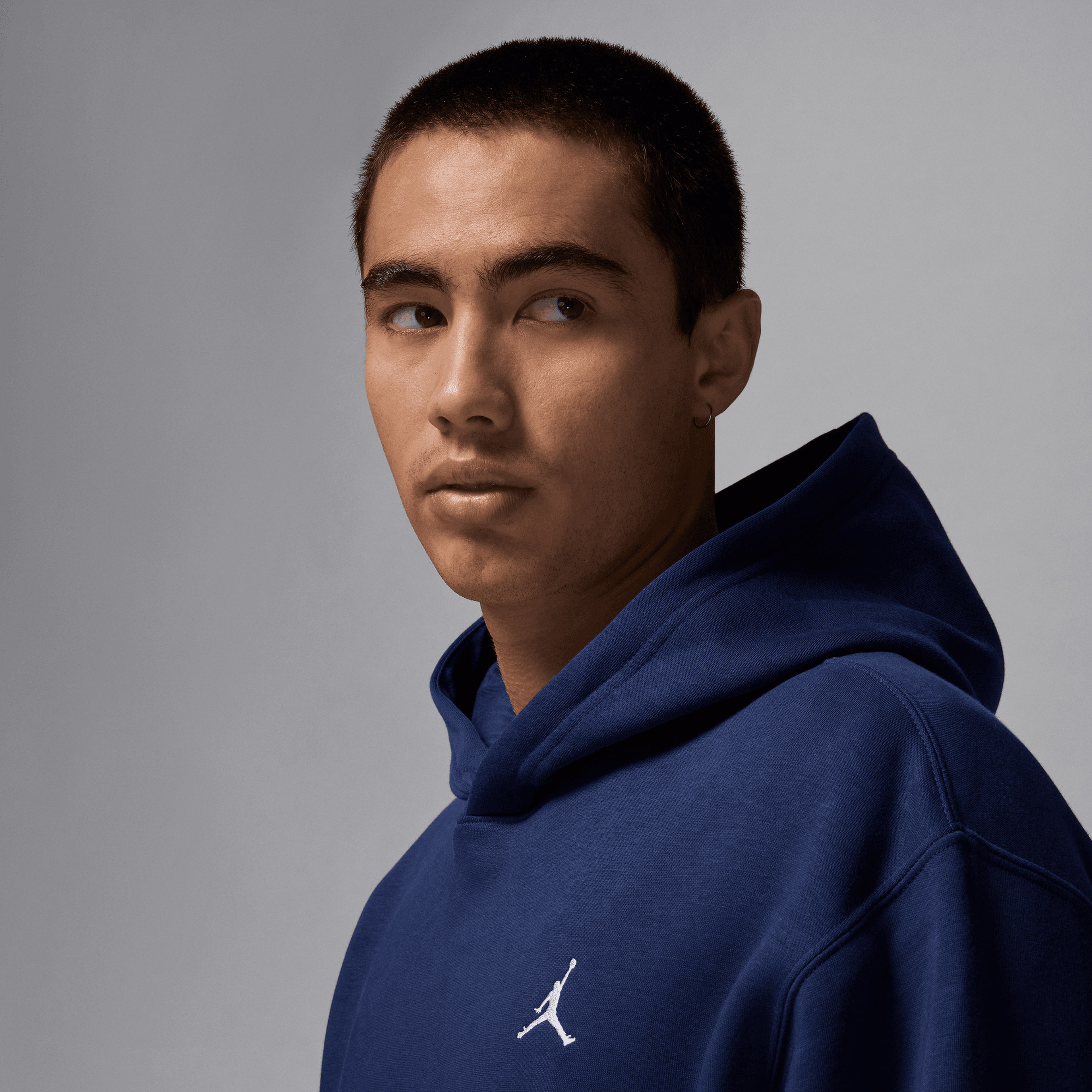 Jordan M J Brkln Fleece Erkek Mavi Sweatshirt