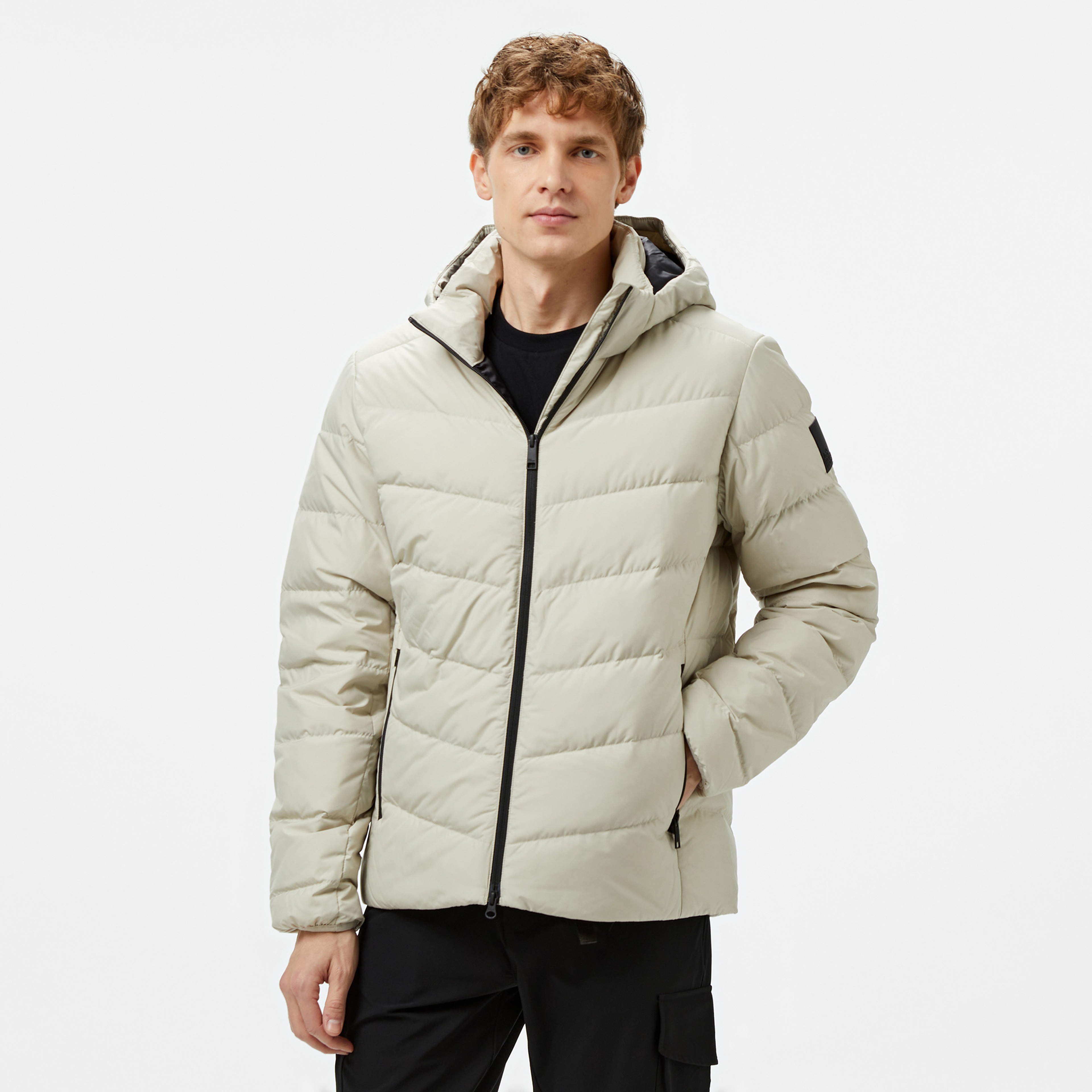 Jack Wolfskin Down Insulated Erkek Gri Mont