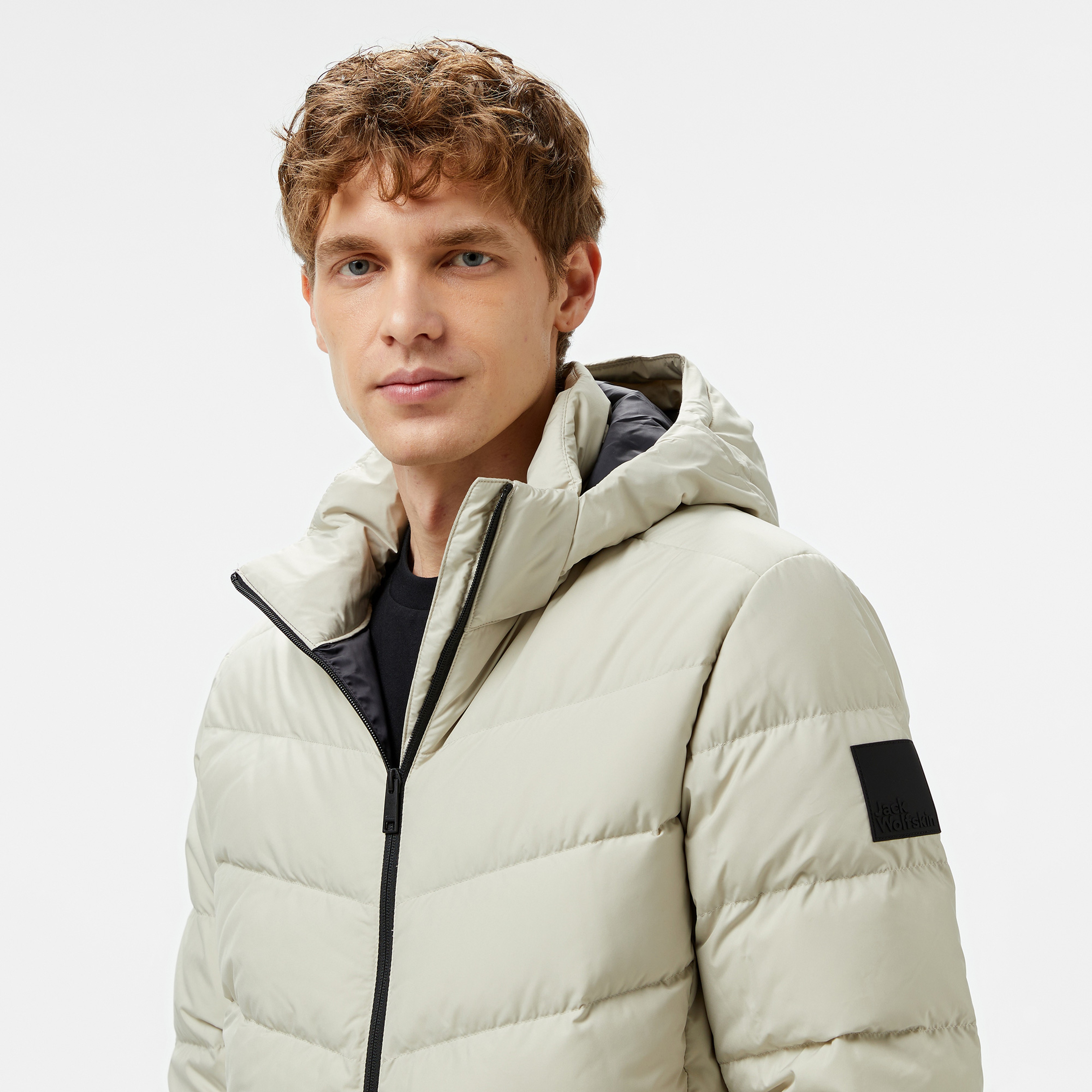 Jack Wolfskin Down Insulated Erkek Gri Mont
