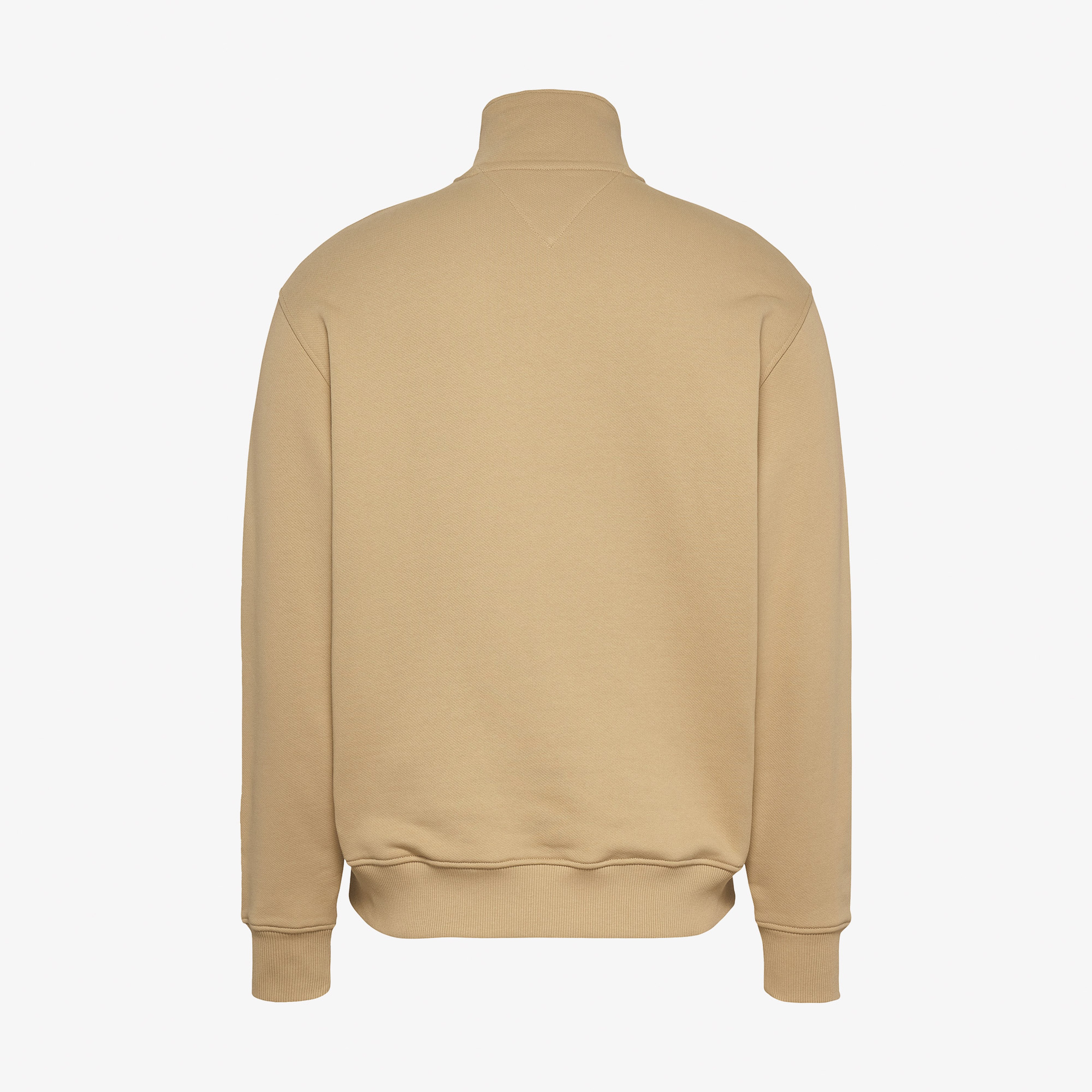 Tommy Hilfiger Tjm Rlx Badge 1/4 Zip Erkek Bej Sweatshirt