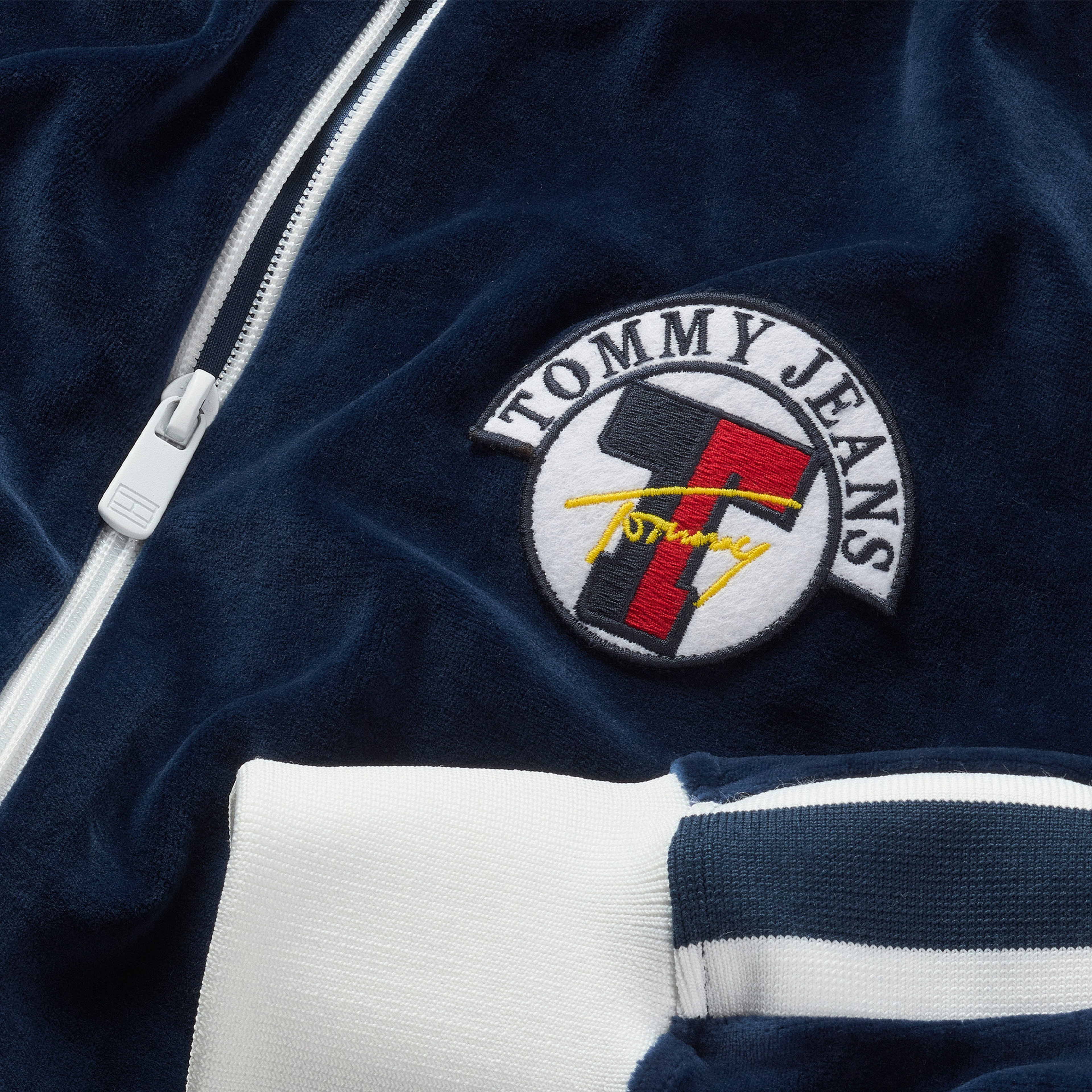 Tommy Hilfiger Tjw Velvet Side Strip Kadın Mavi Ceket