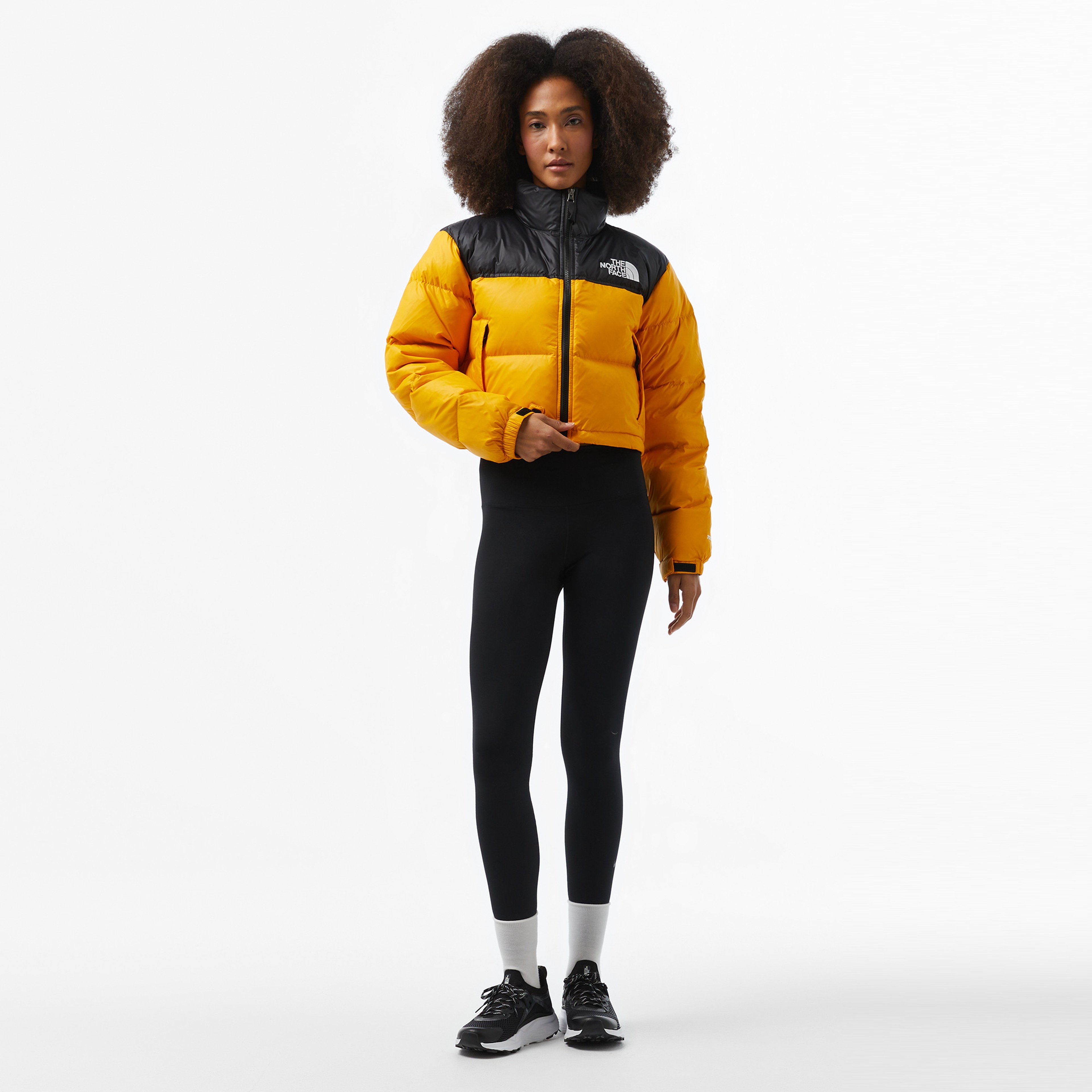 The North Face Nuptse Kadın Kısa Sarı Ceket