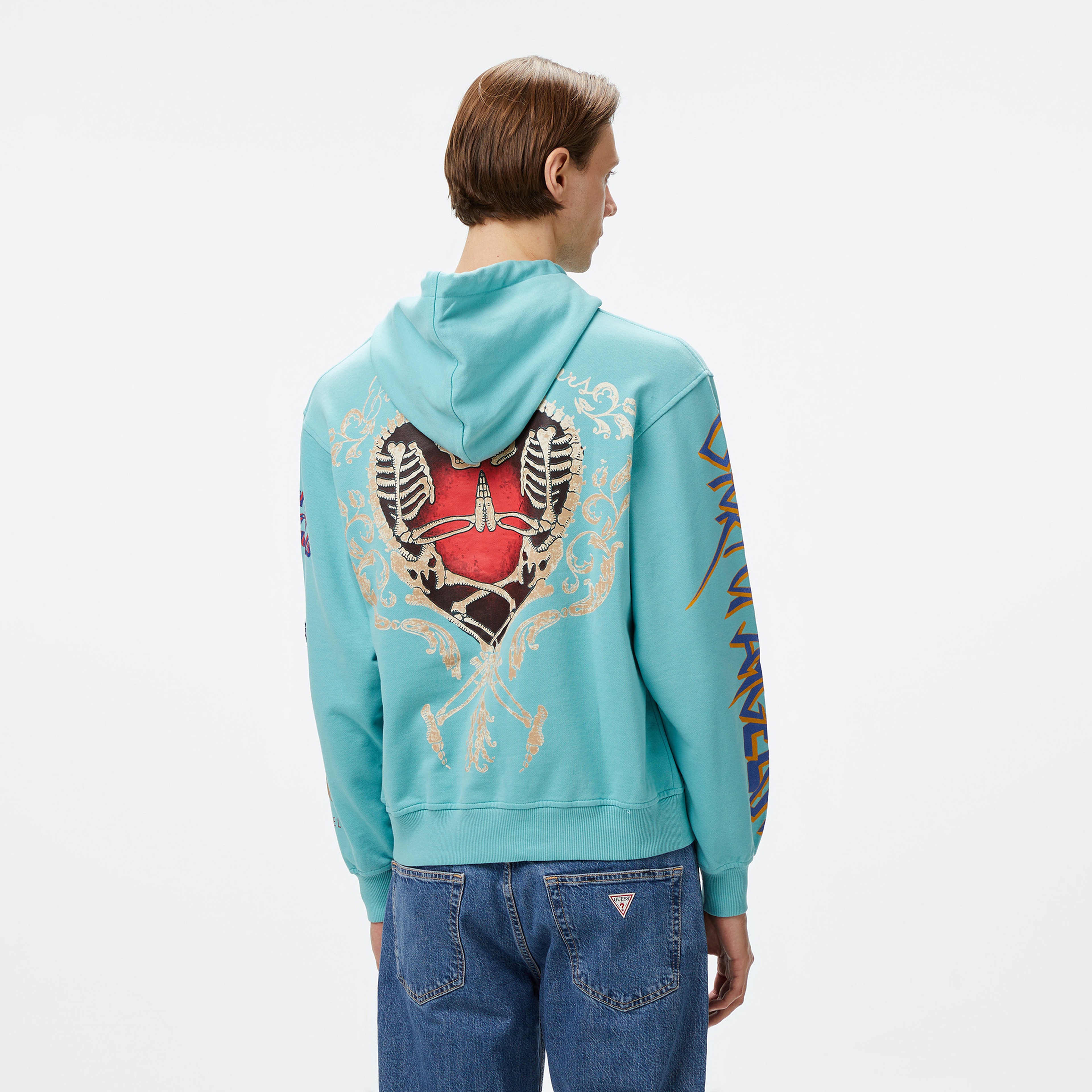 Story Of Angels Budha Dream Water Colour Erkek Mavi Hoodie